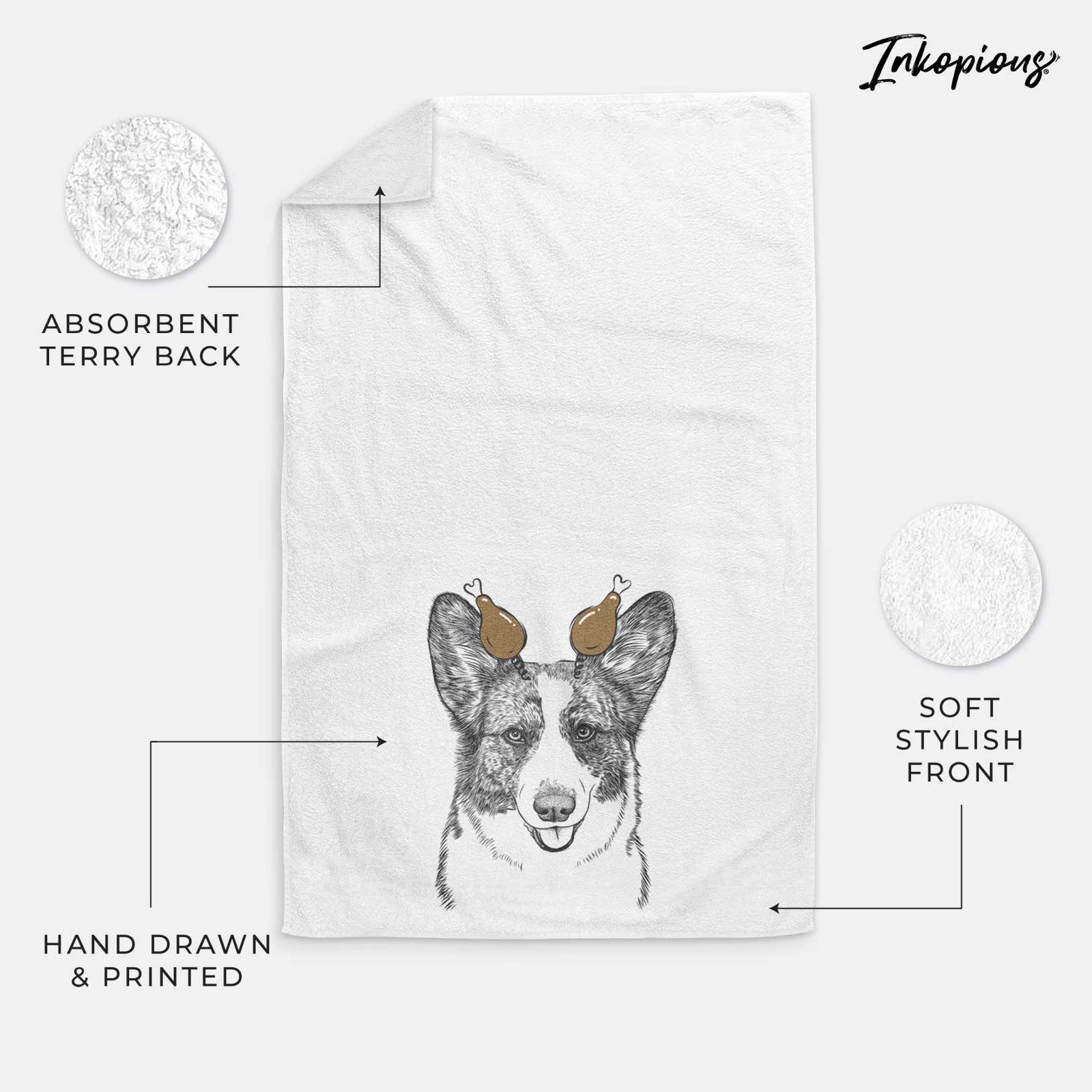 Gabby the Cardigan Welsh Corgi Decorative Hand Towel