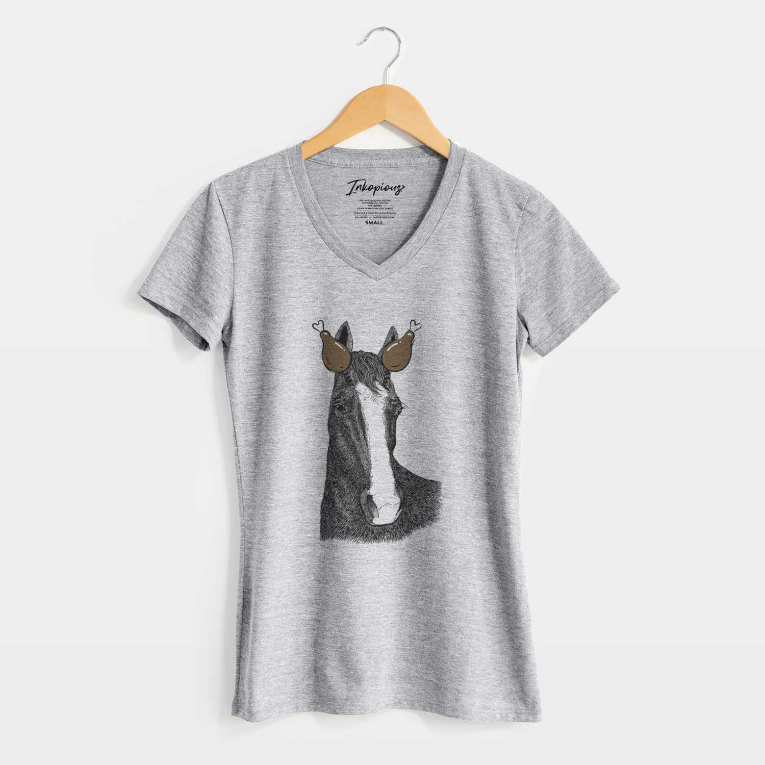 Thanksgiving Gibson the Tennessee Walking Horse - Women's V-neck Shirt