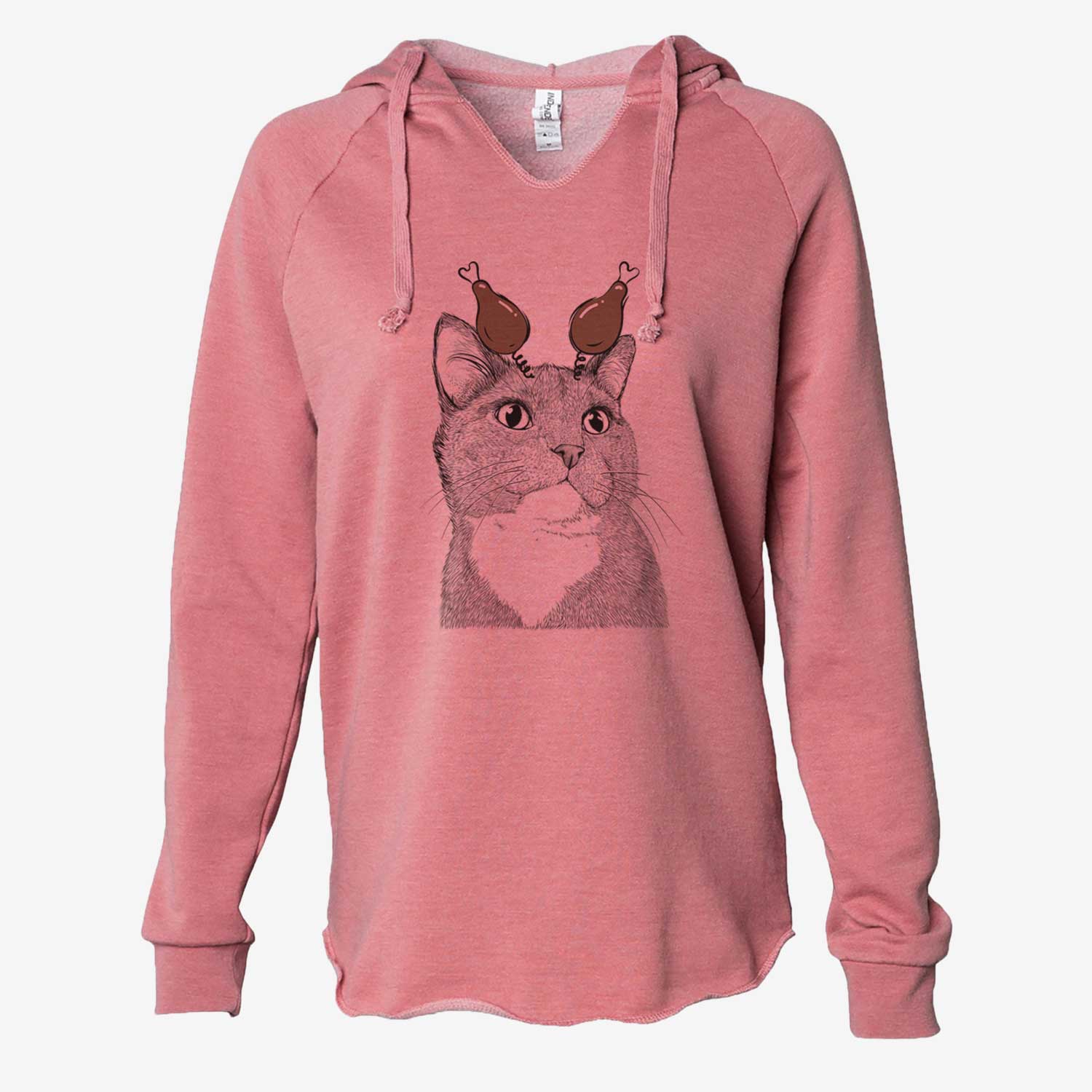 Thanksgiving Gizmo the Grey Cat - Cali Wave Hooded Sweatshirt