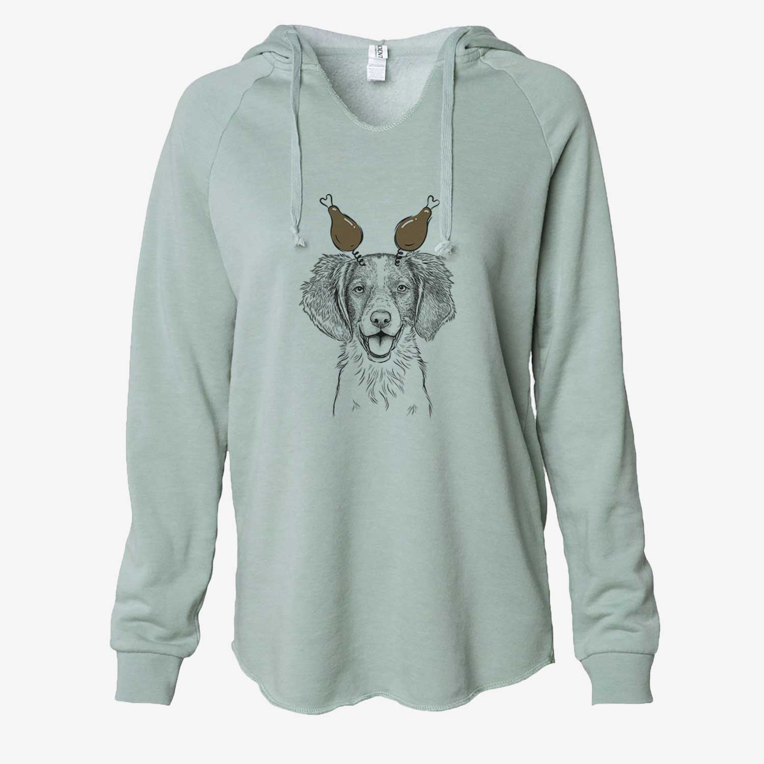 Thanksgiving Happy Holly the Brittany Spaniel - Cali Wave Hooded Sweatshirt