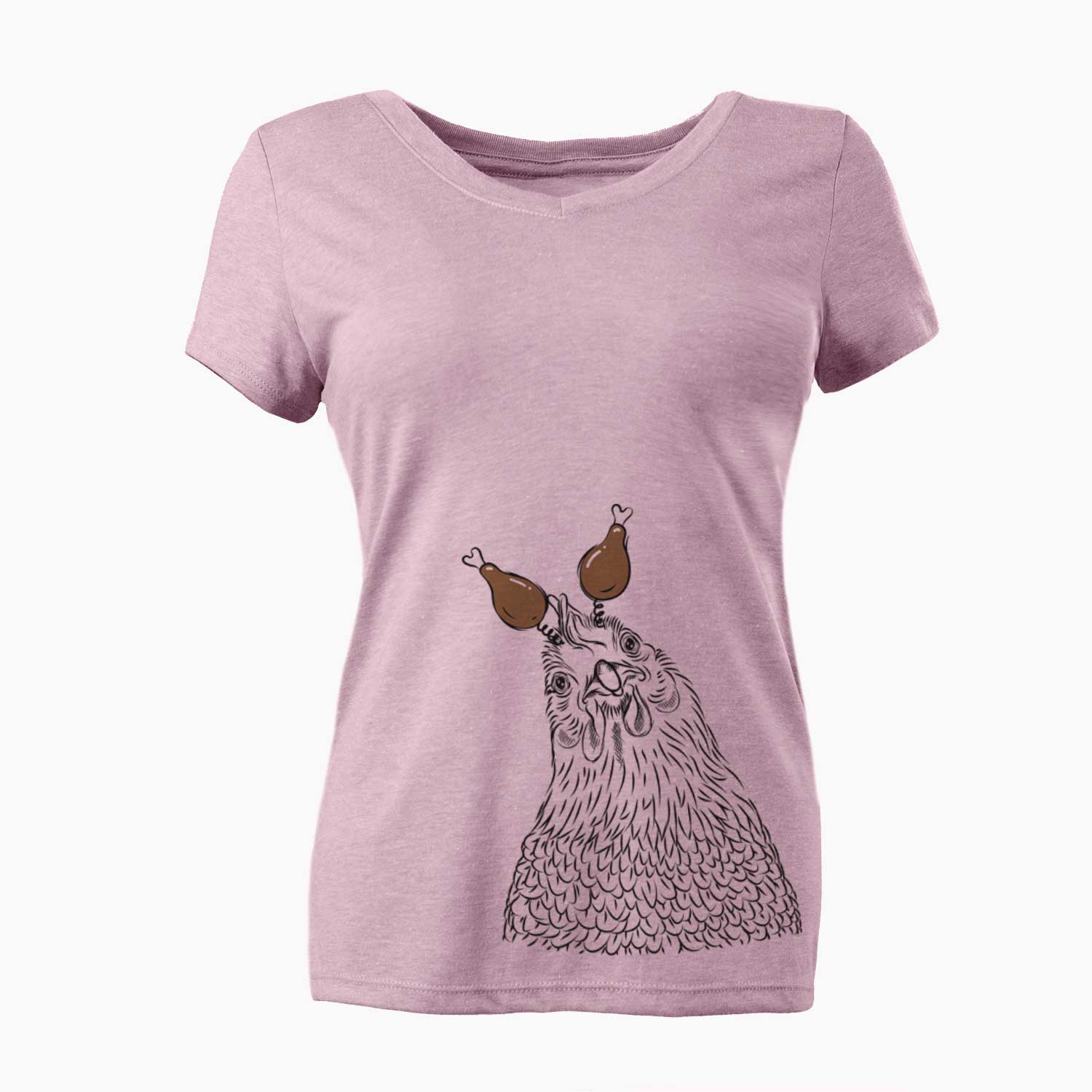 Thanksgiving Henrietta the Chicken - Women's V-neck Shirt