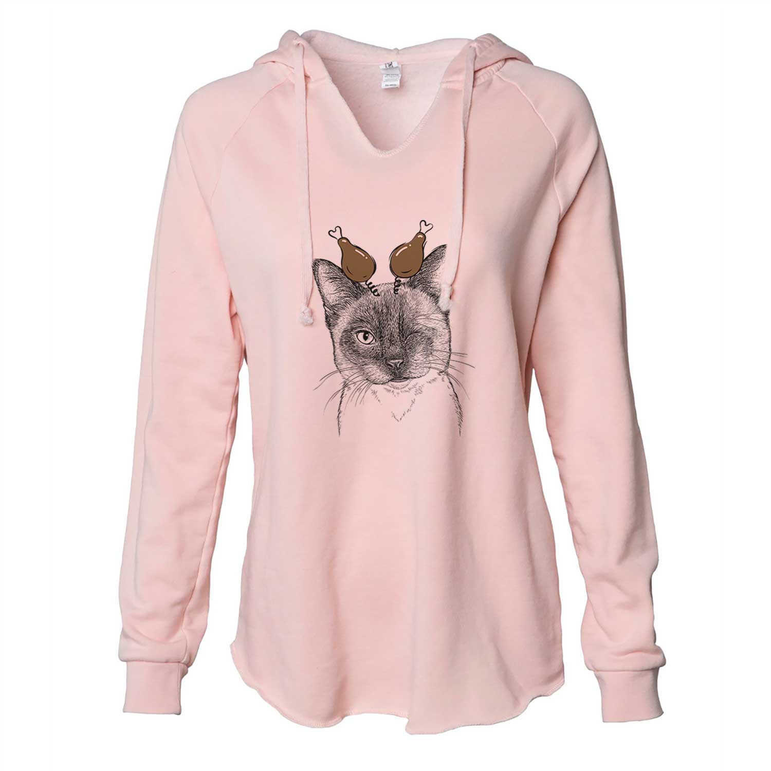 Thanksgiving Hoggle the Siamese Cat - Cali Wave Hooded Sweatshirt