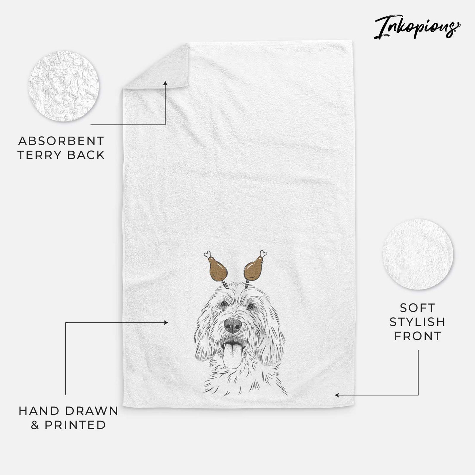 Homer the Grand Basset Griffon Vendeen Decorative Hand Towel