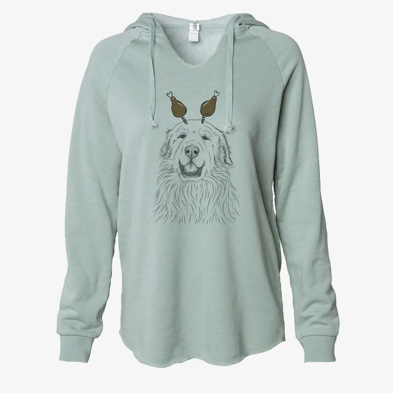 Thanksgiving Horton the Great Pyrenees - Cali Wave Hooded Sweatshirt
