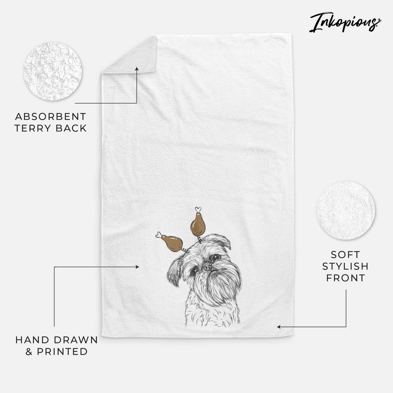 Jasper Joe the Brussels Griffon Decorative Hand Towel