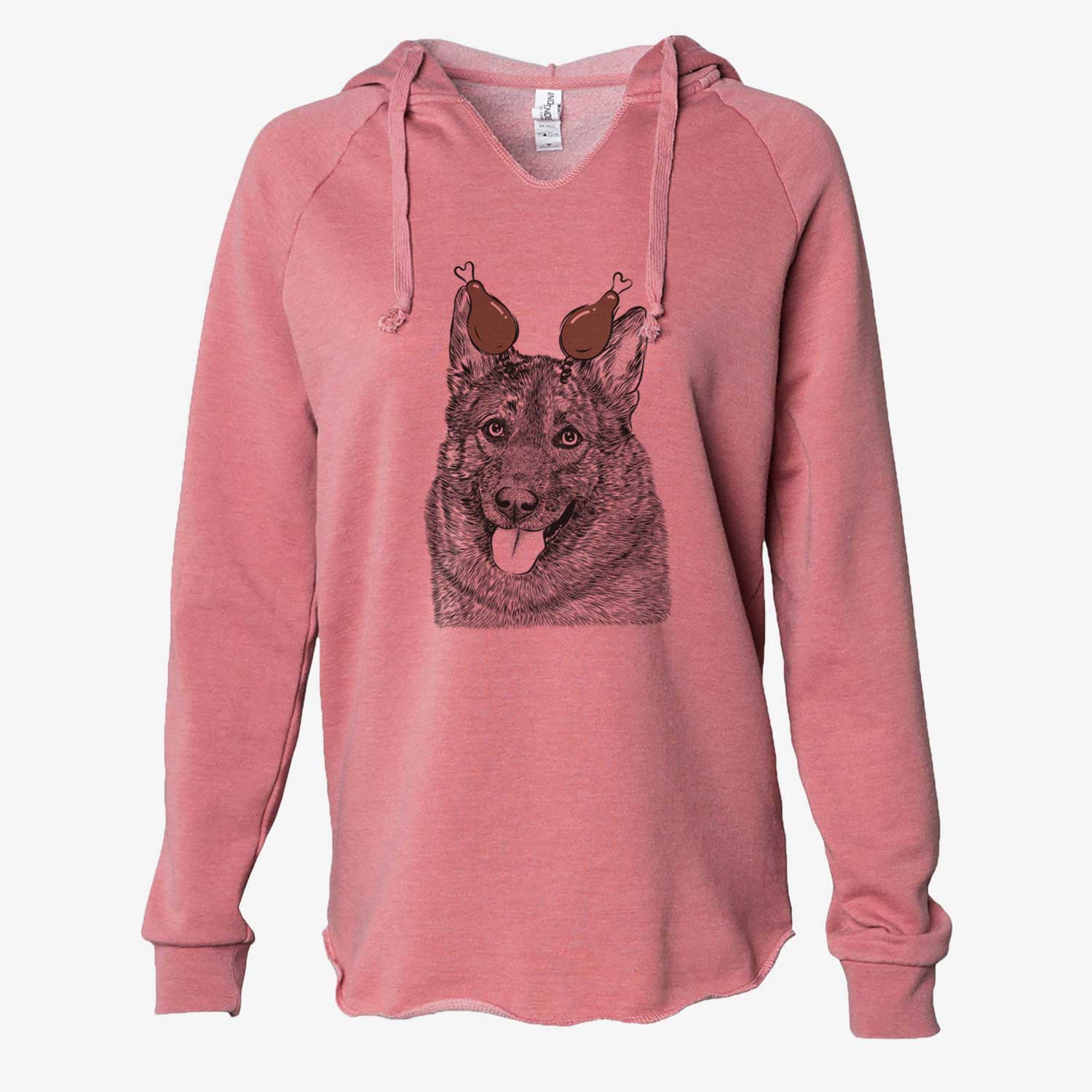 Thanksgiving Kasia the Norwegian Elkhound - Cali Wave Hooded Sweatshirt