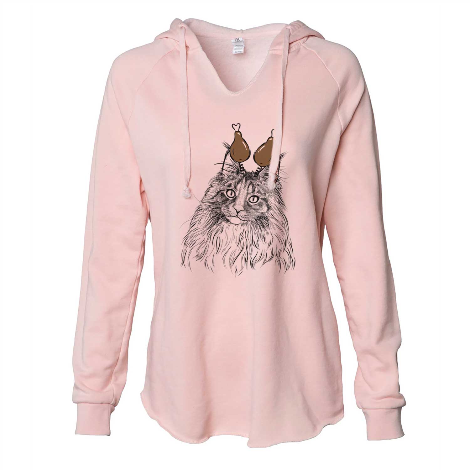 Thanksgiving Kiki the Maine Coon Cat - Cali Wave Hooded Sweatshirt