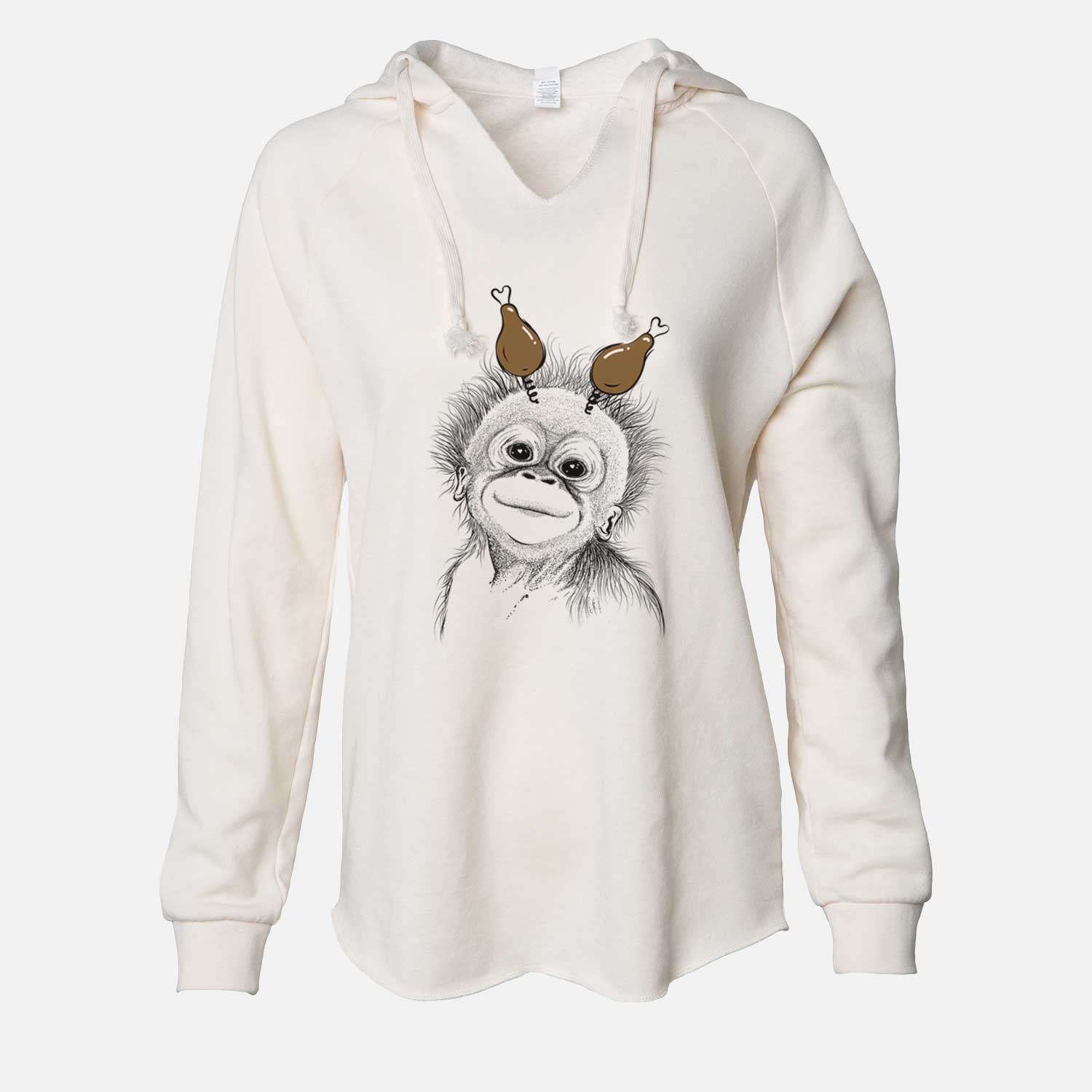 Thanksgiving Louie the Baby Orangutan - Cali Wave Hooded Sweatshirt