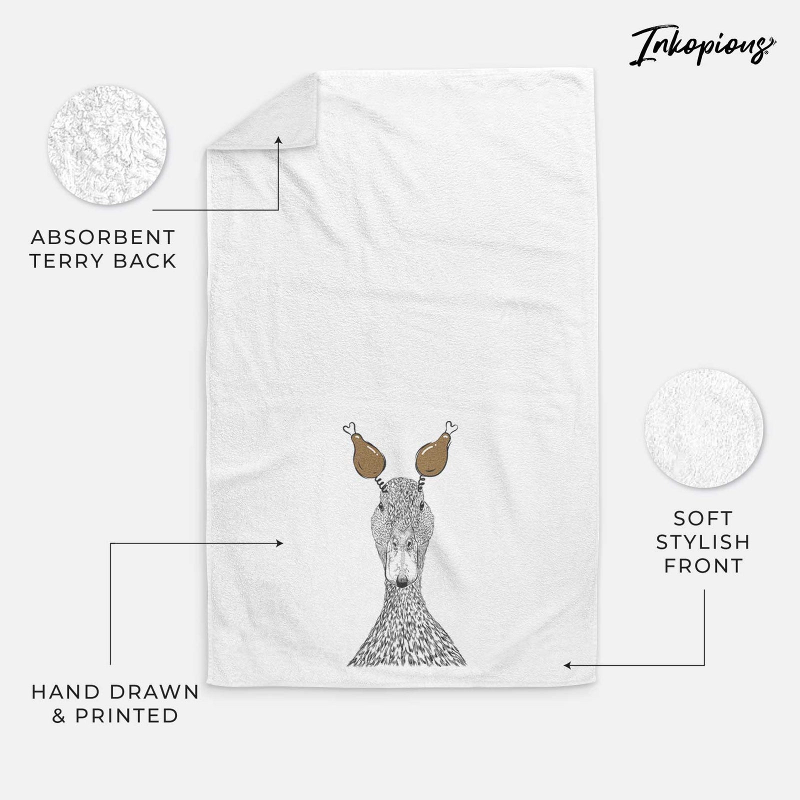 Marge the Mallard Duck Decorative Hand Towel