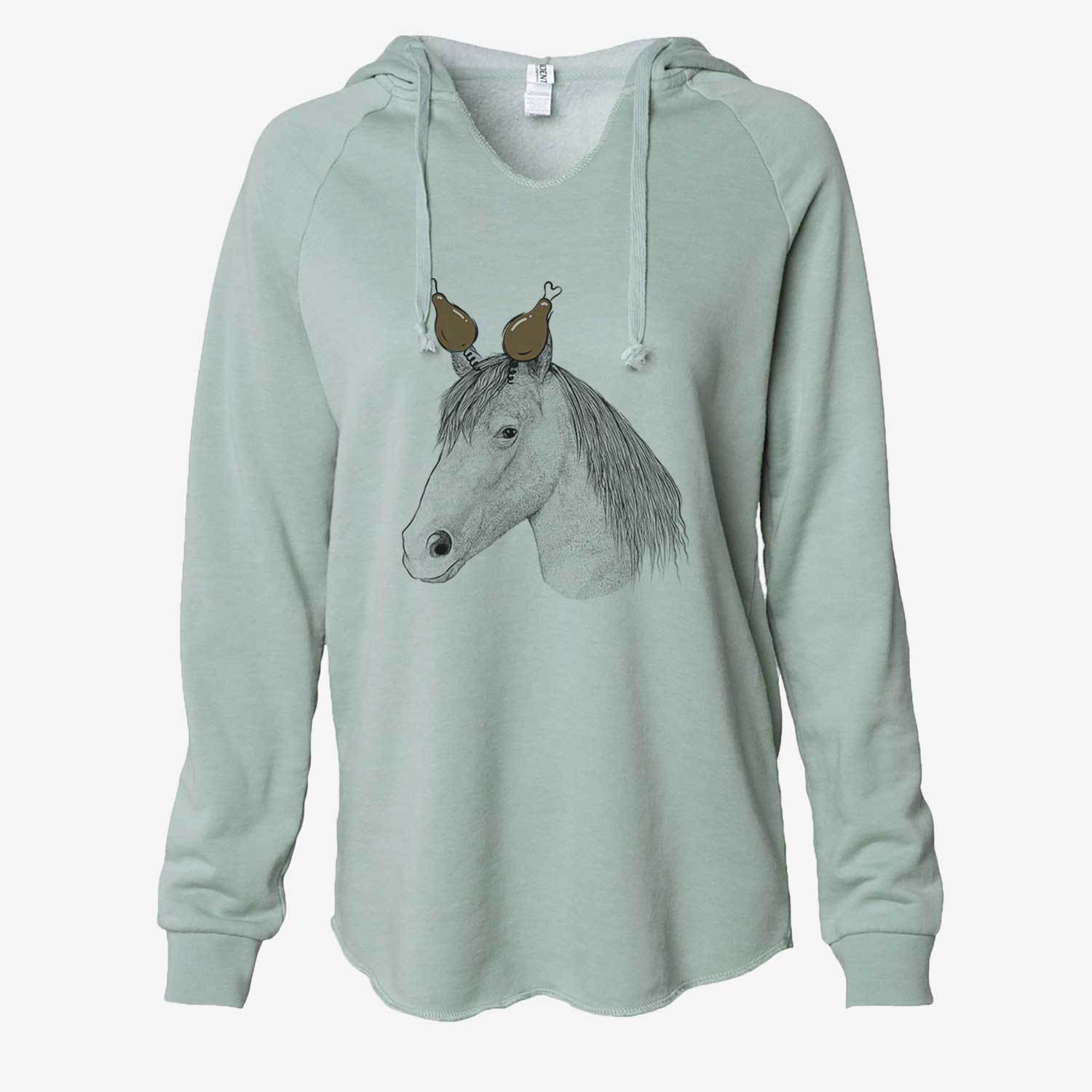 Thanksgiving Midnight the Missouri Foxtrotter Horse - Cali Wave Hooded Sweatshirt