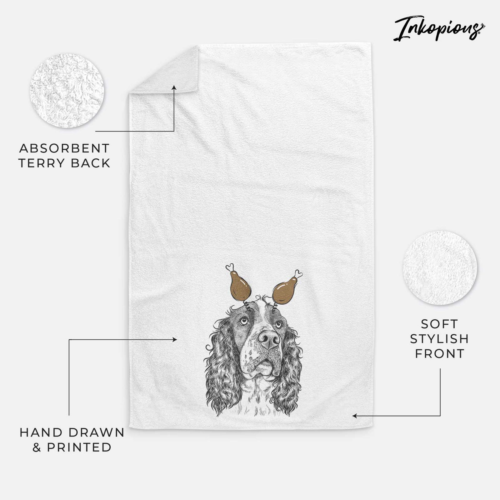 Millie Mae the English Springer Spaniel Decorative Hand Towel