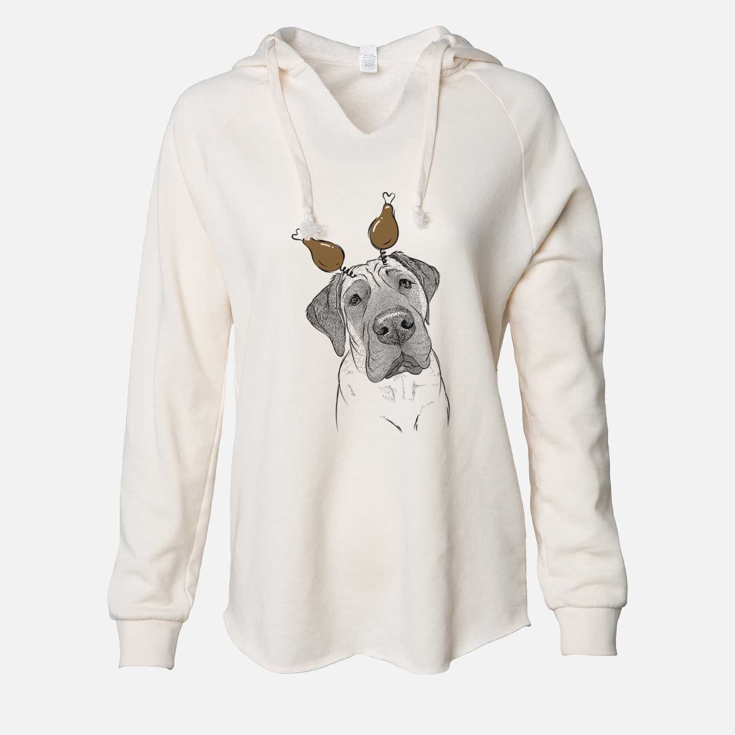 Thanksgiving Nutterbutter the English Mastiff - Cali Wave Hooded Sweatshirt