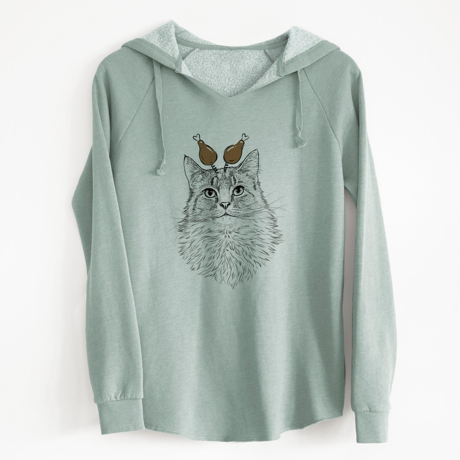 Thanksgiving Olive the Cat - Cali Wave Hooded Sweatshirt