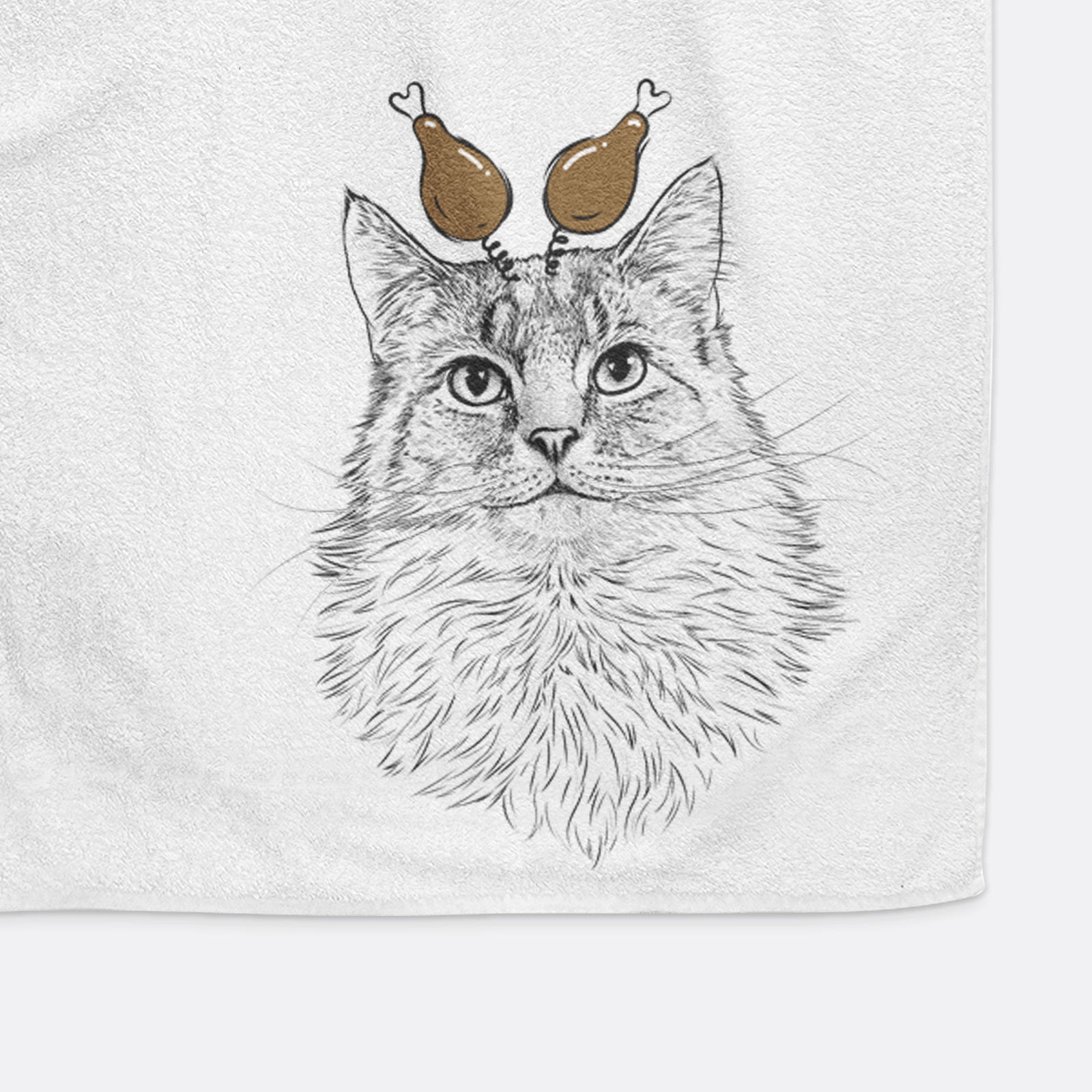 Olive the Cat Decorative Hand Towel