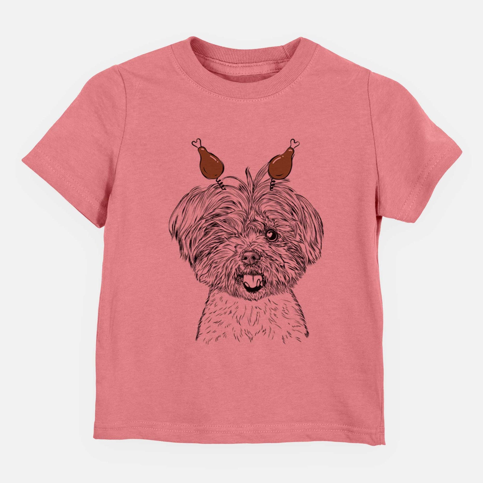 Thanksgiving Oliver the Yorkie Mix - Kids/Youth/Toddler Shirt