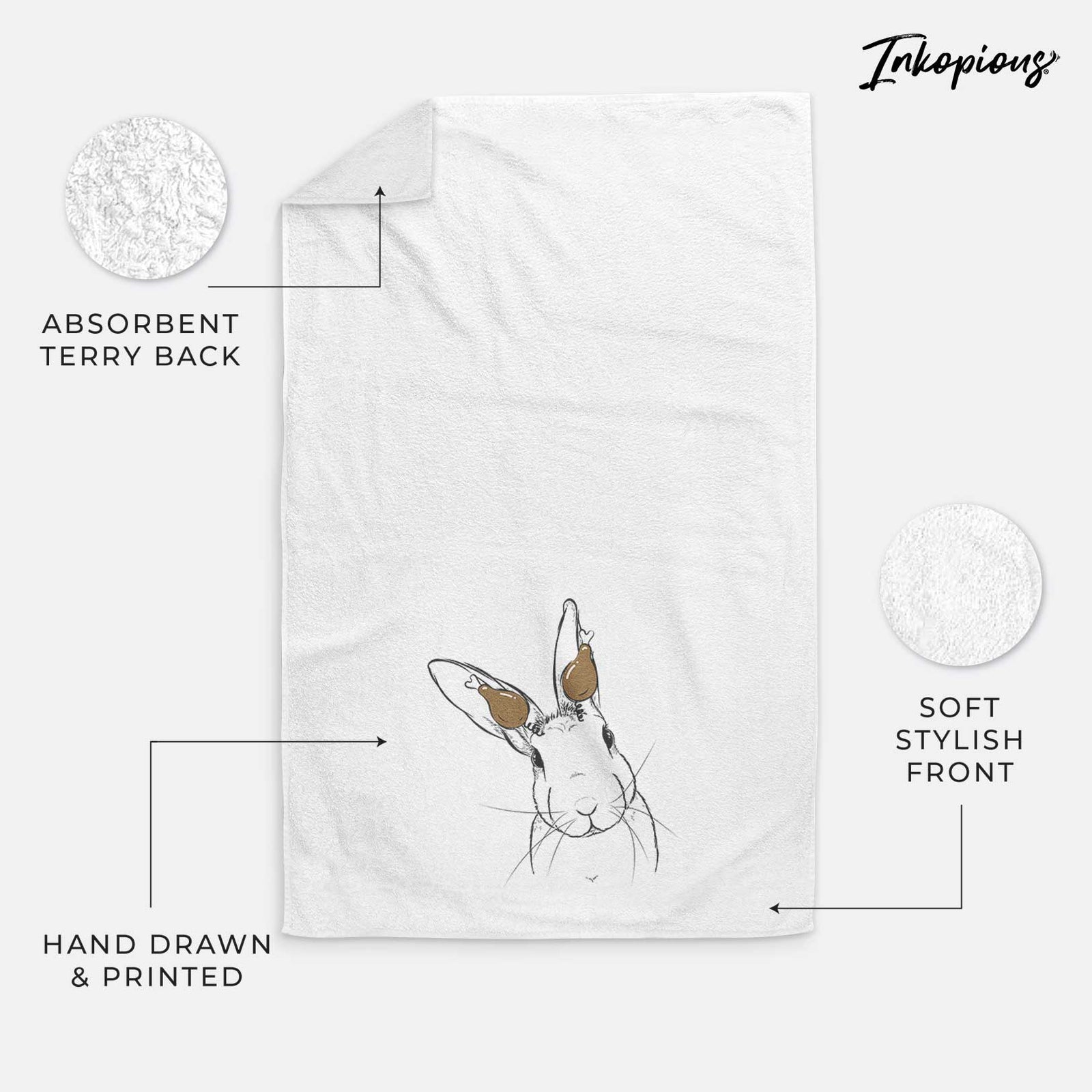 Penny the Belgian Hare Decorative Hand Towel