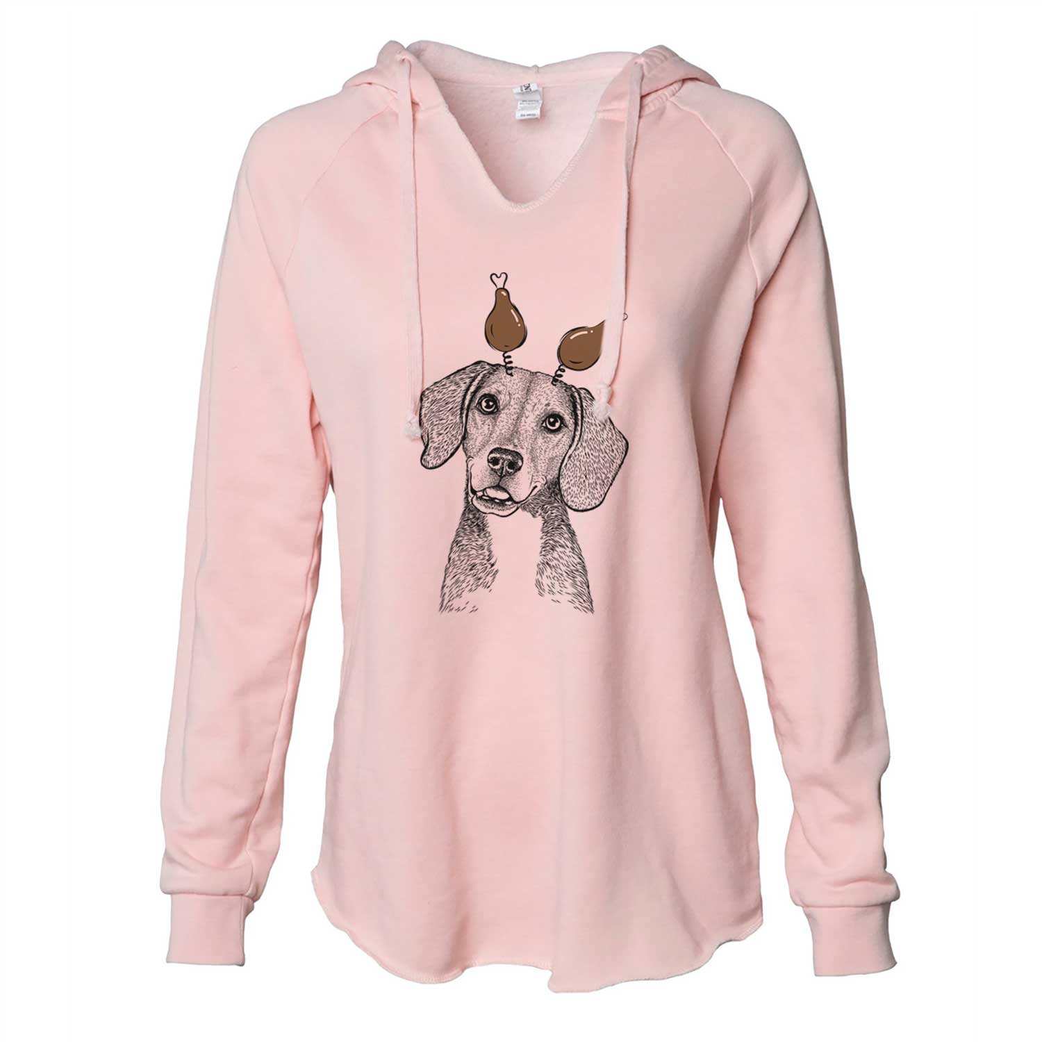 Thanksgiving Piggy the Beagle Mix - Cali Wave Hooded Sweatshirt