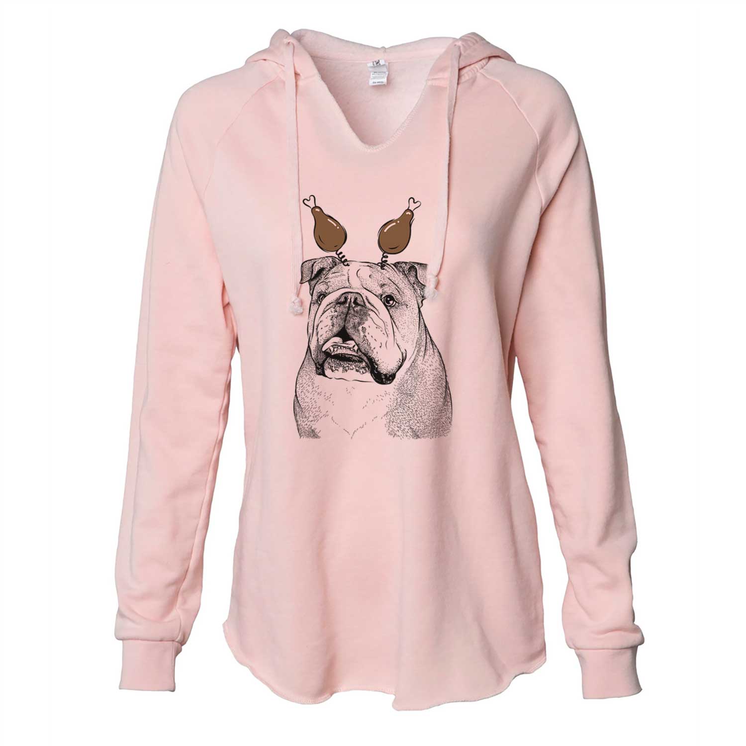 Thanksgiving Piggy the English Bulldog - Cali Wave Hooded Sweatshirt