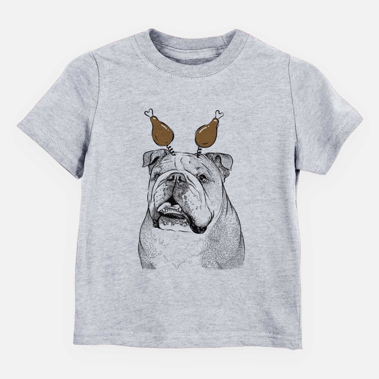 Thanksgiving Piggy the English Bulldog - Kids/Youth/Toddler Shirt