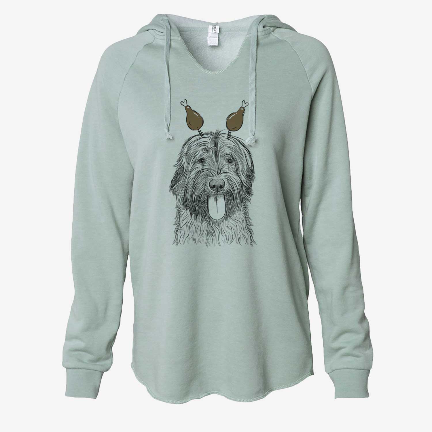 Thanksgiving Puig the Catalan Sheepdog - Cali Wave Hooded Sweatshirt