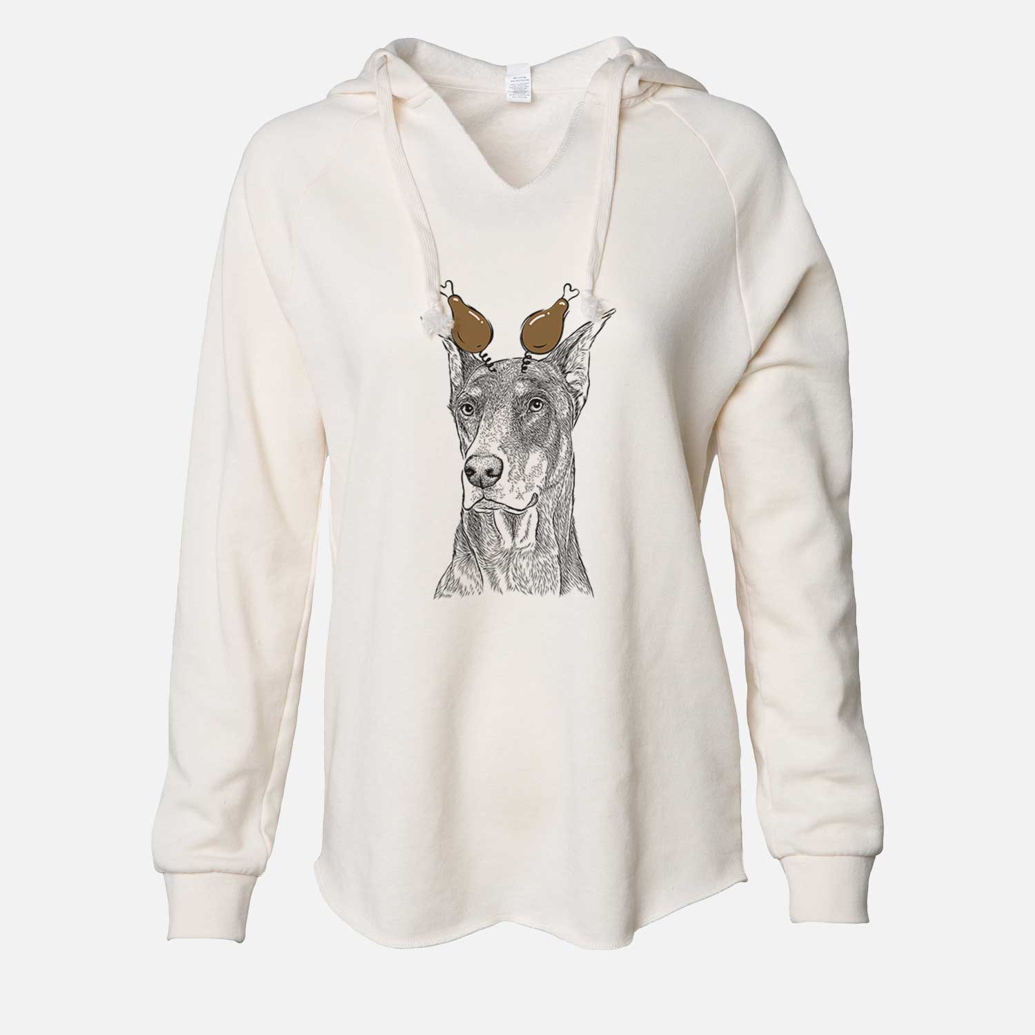 Thanksgiving RJ the Doberman Pinscher - Cali Wave Hooded Sweatshirt