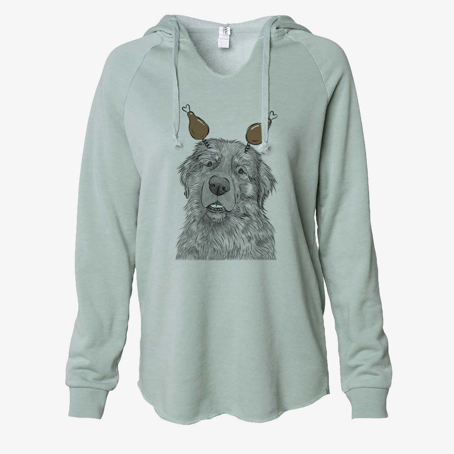 Thanksgiving Ralph the Leonberger - Cali Wave Hooded Sweatshirt