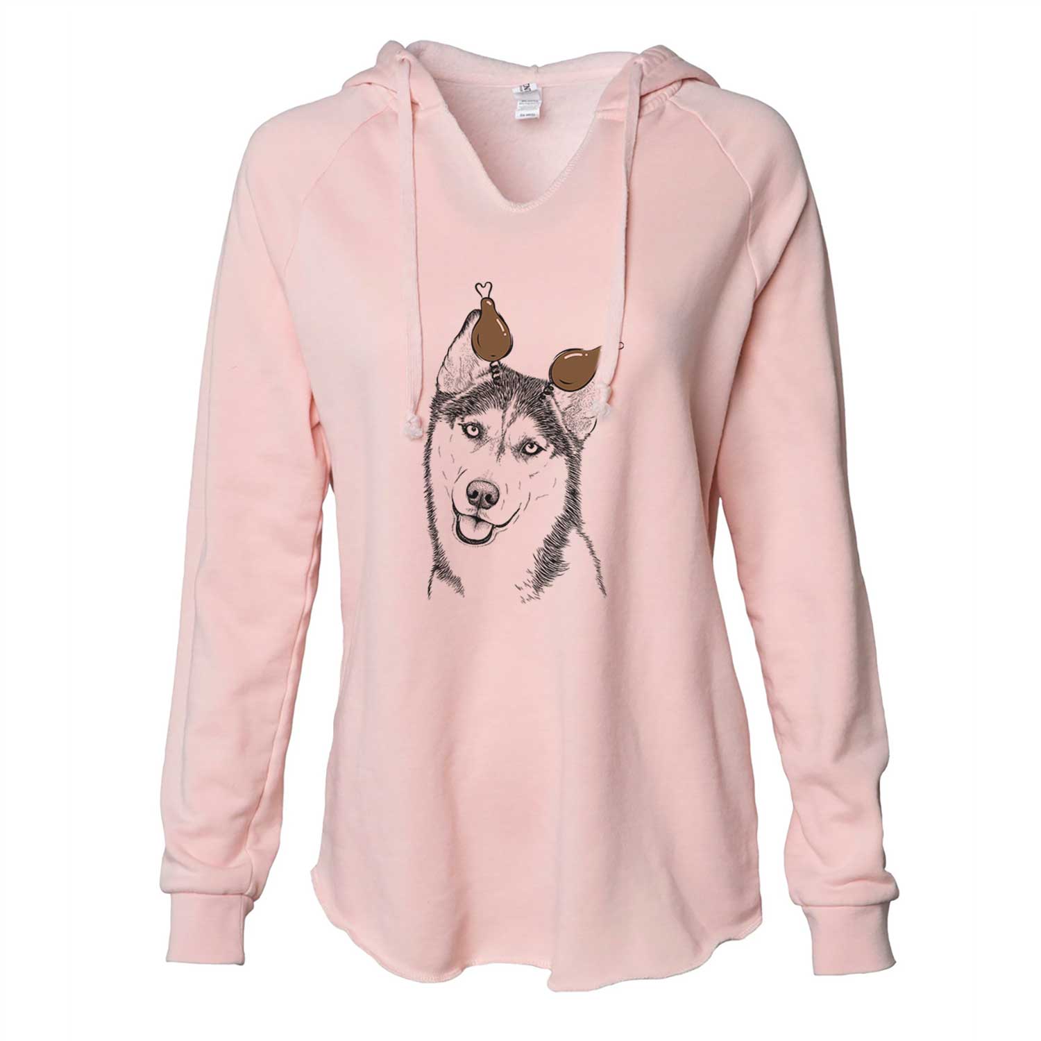 Thanksgiving Remmie the Siberian Husky - Cali Wave Hooded Sweatshirt