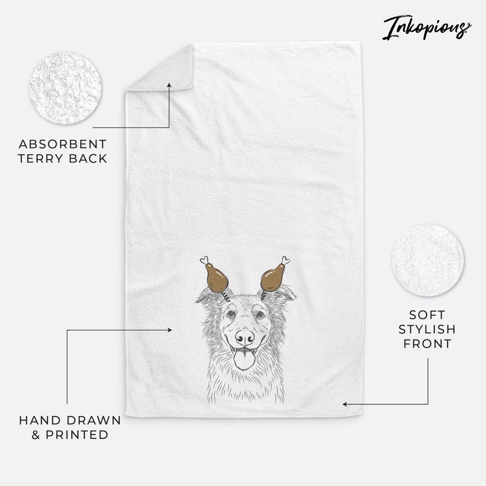 Ruxtin the Mixed Breed Decorative Hand Towel