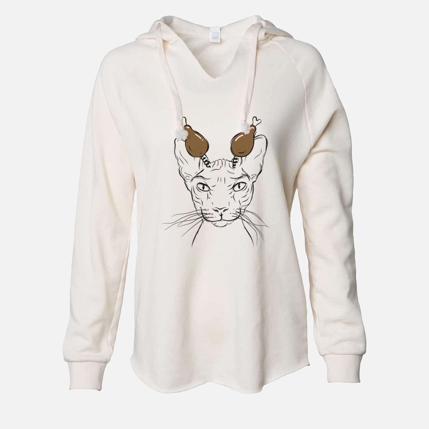 Thanksgiving Sammy the Spinx Cat - Cali Wave Hooded Sweatshirt