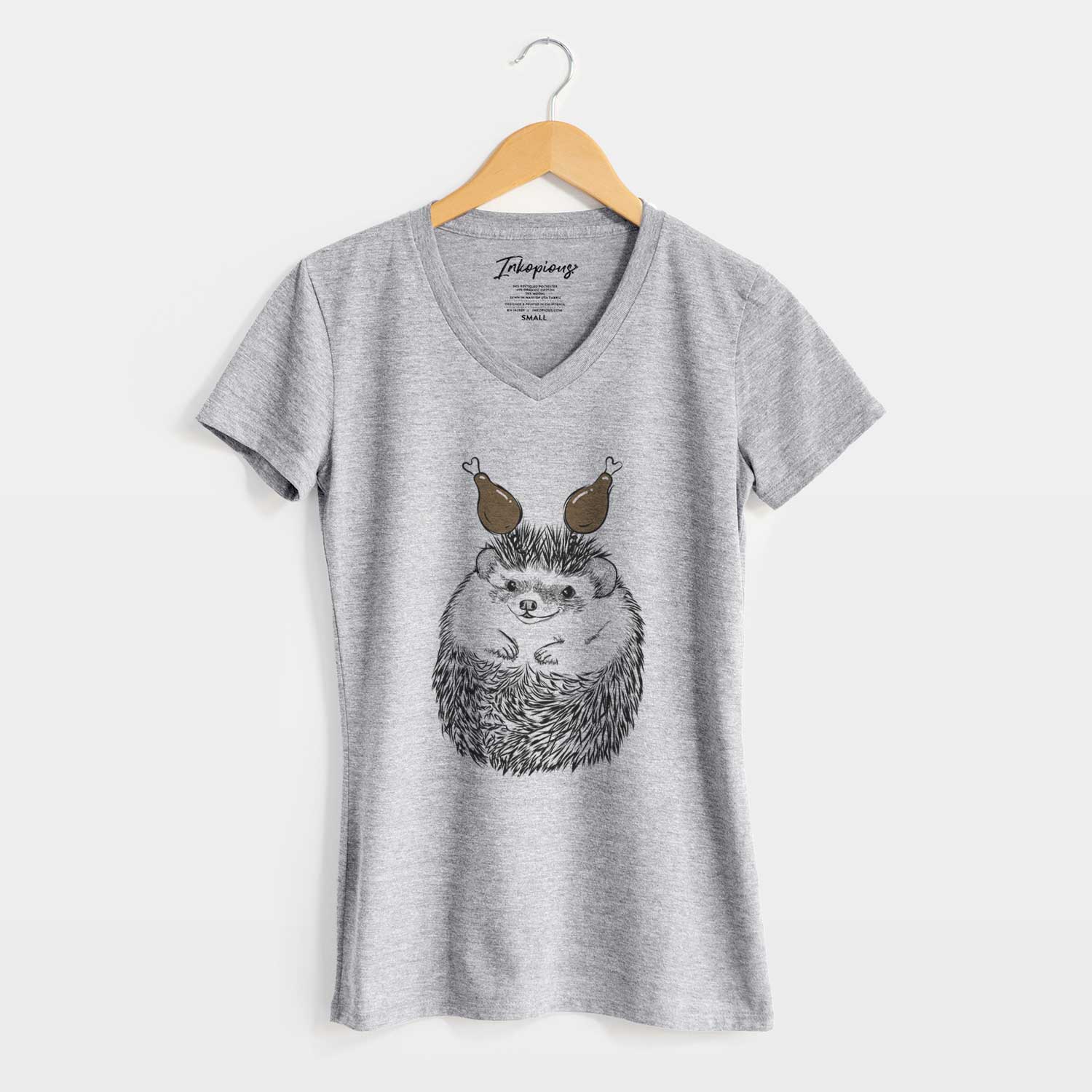 Thanksgiving Sid the Hedgehog - Women's V-neck Shirt