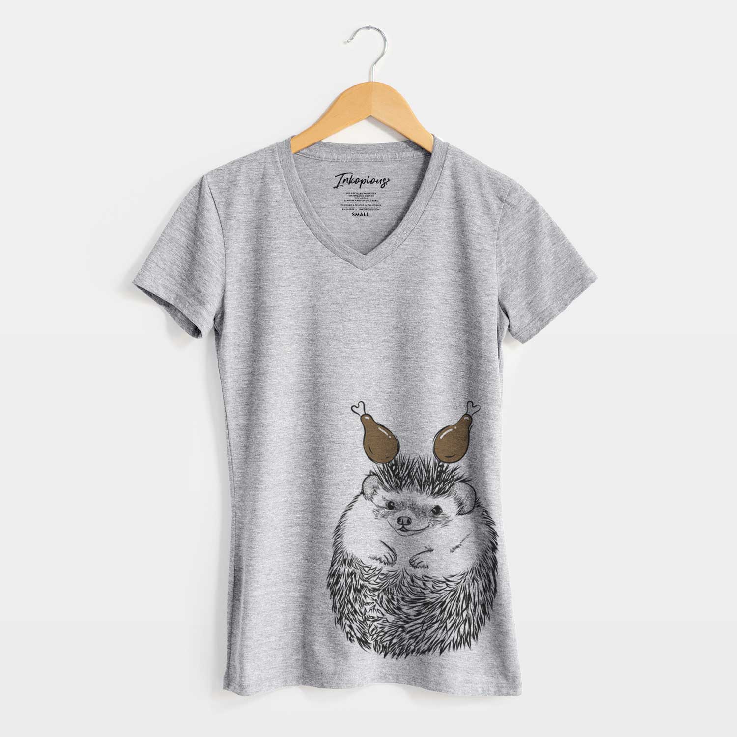 Thanksgiving Sid the Hedgehog - Women's V-neck Shirt