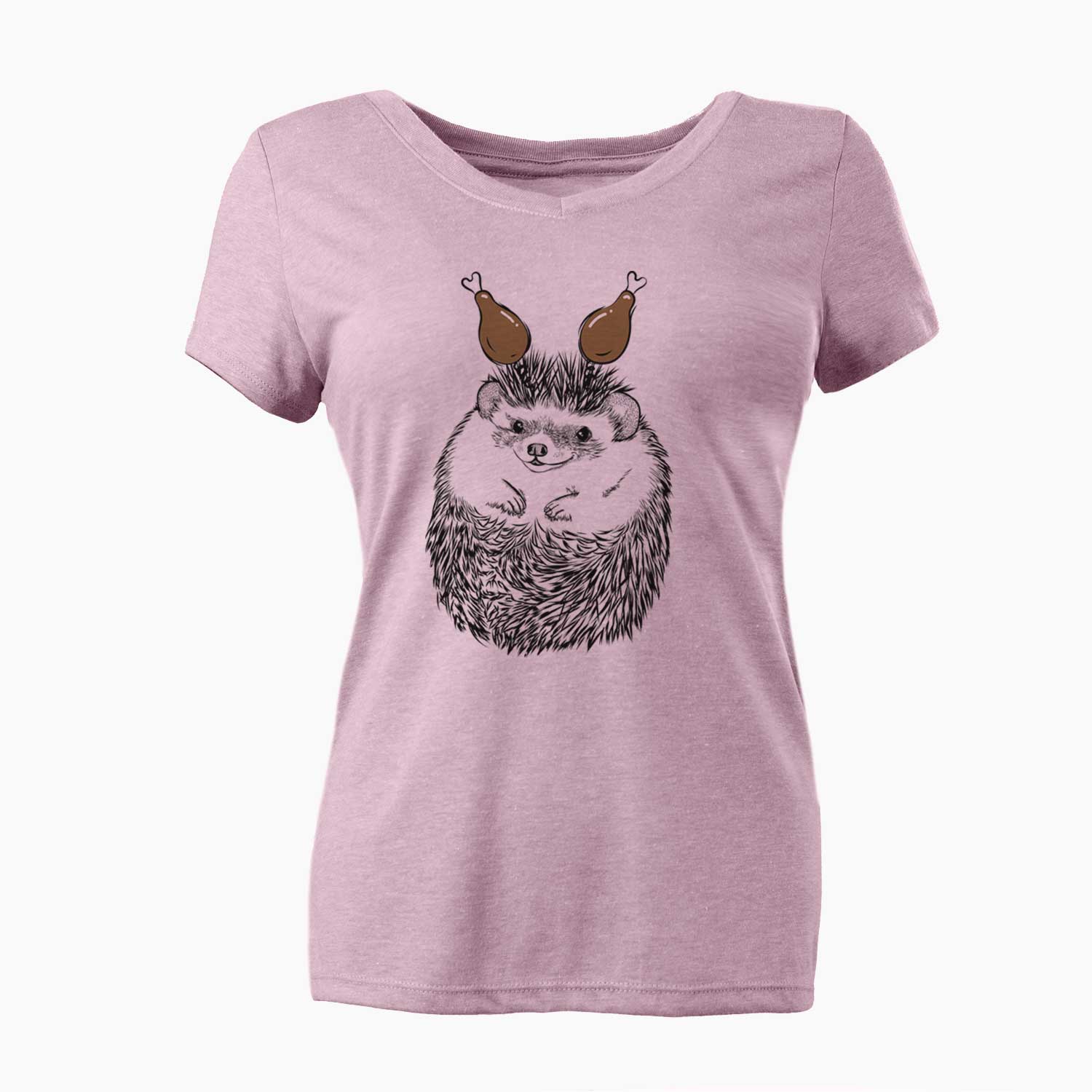 Thanksgiving Sid the Hedgehog - Women's V-neck Shirt