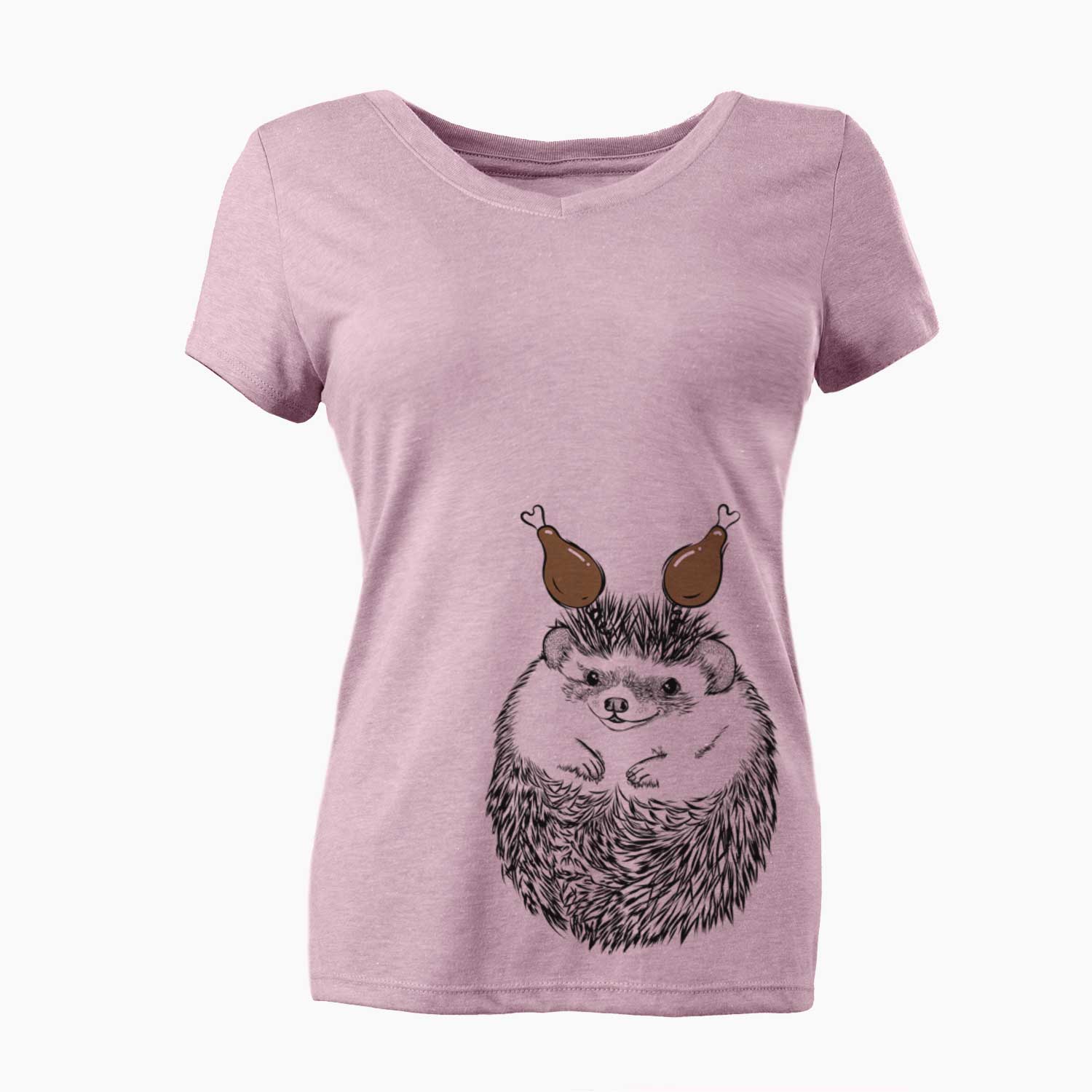 Thanksgiving Sid the Hedgehog - Women's V-neck Shirt