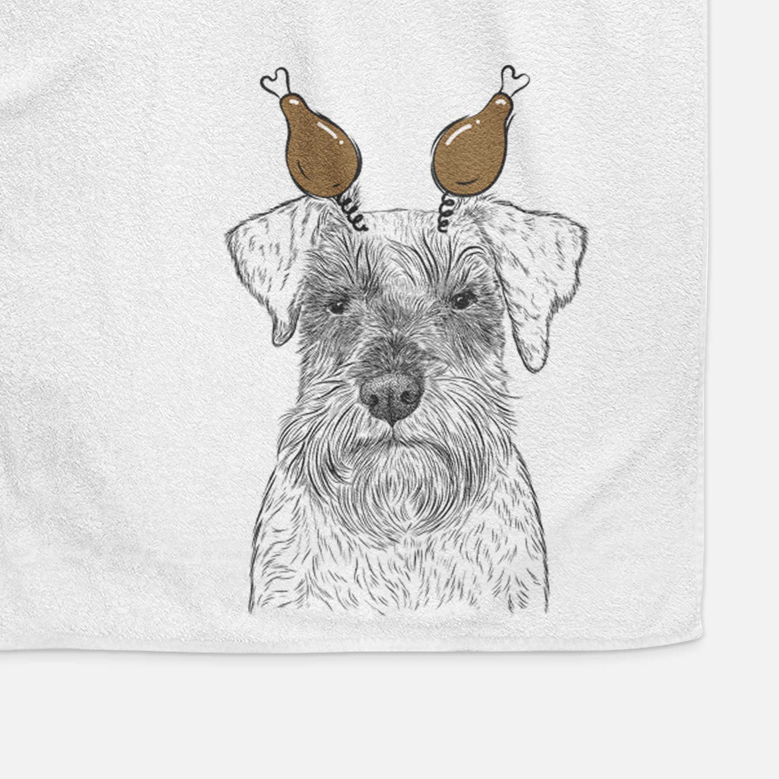 Smokey the Miniature Schnauzer Decorative Hand Towel