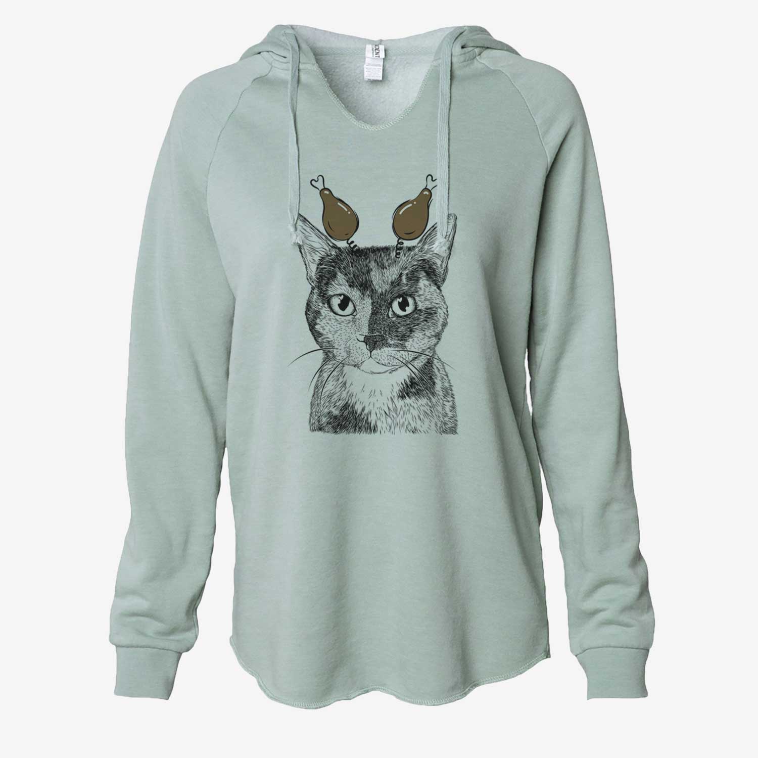 Thanksgiving Spooky Kitty the Tortoiseshell Cat - Cali Wave Hooded Sweatshirt