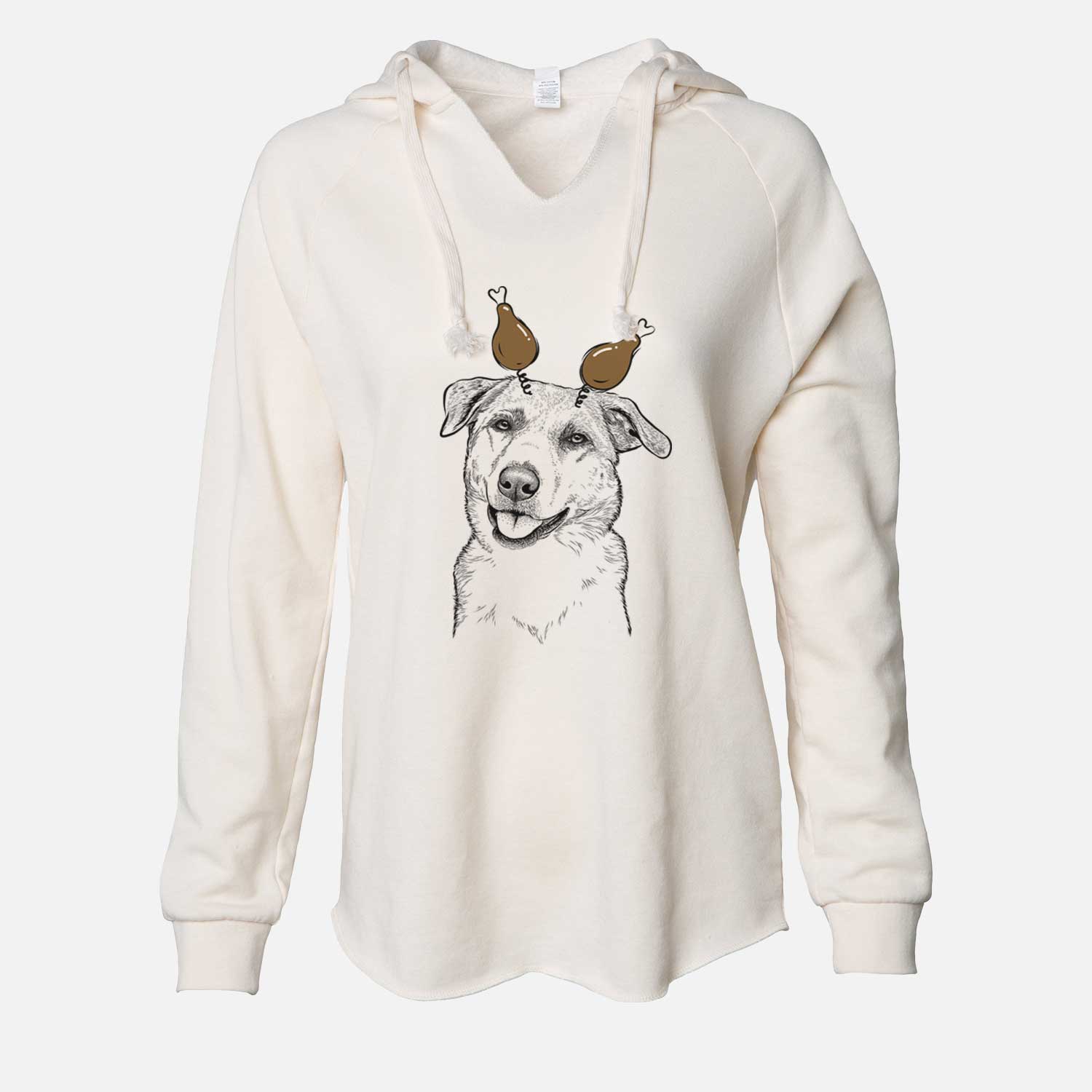 Thanksgiving Sydney the Great Pyrenees Australian Shepherd Mix - Cali Wave Hooded Sweatshirt