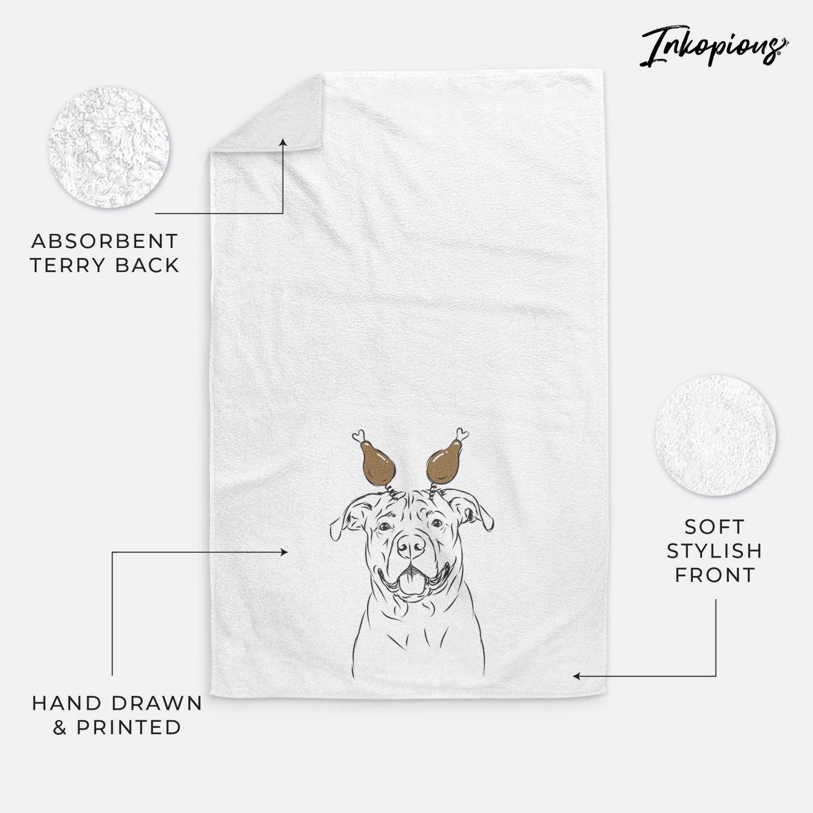 Timmy the Mixed Breed Decorative Hand Towel