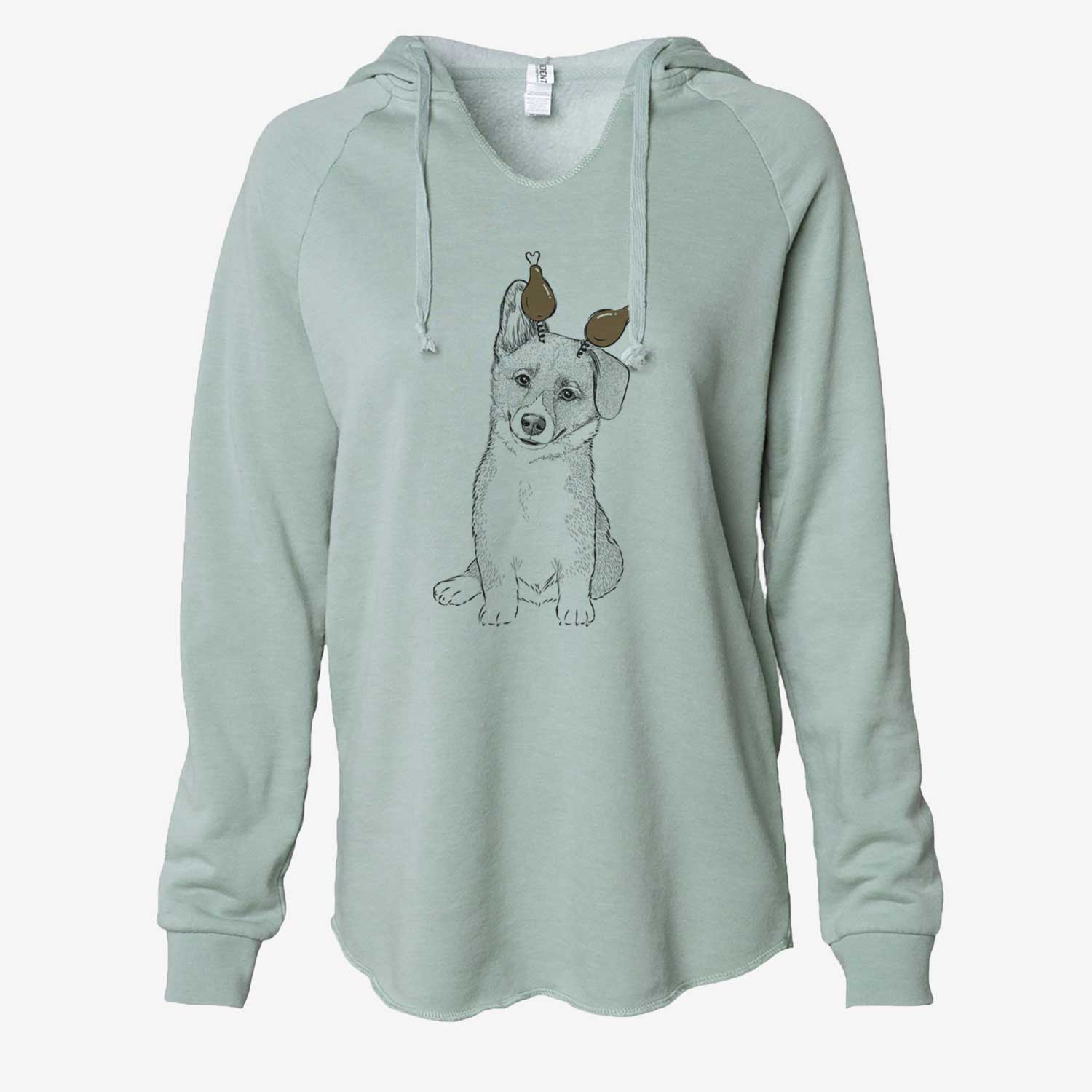Thanksgiving Toby the Corgi Puppy - Cali Wave Hooded Sweatshirt