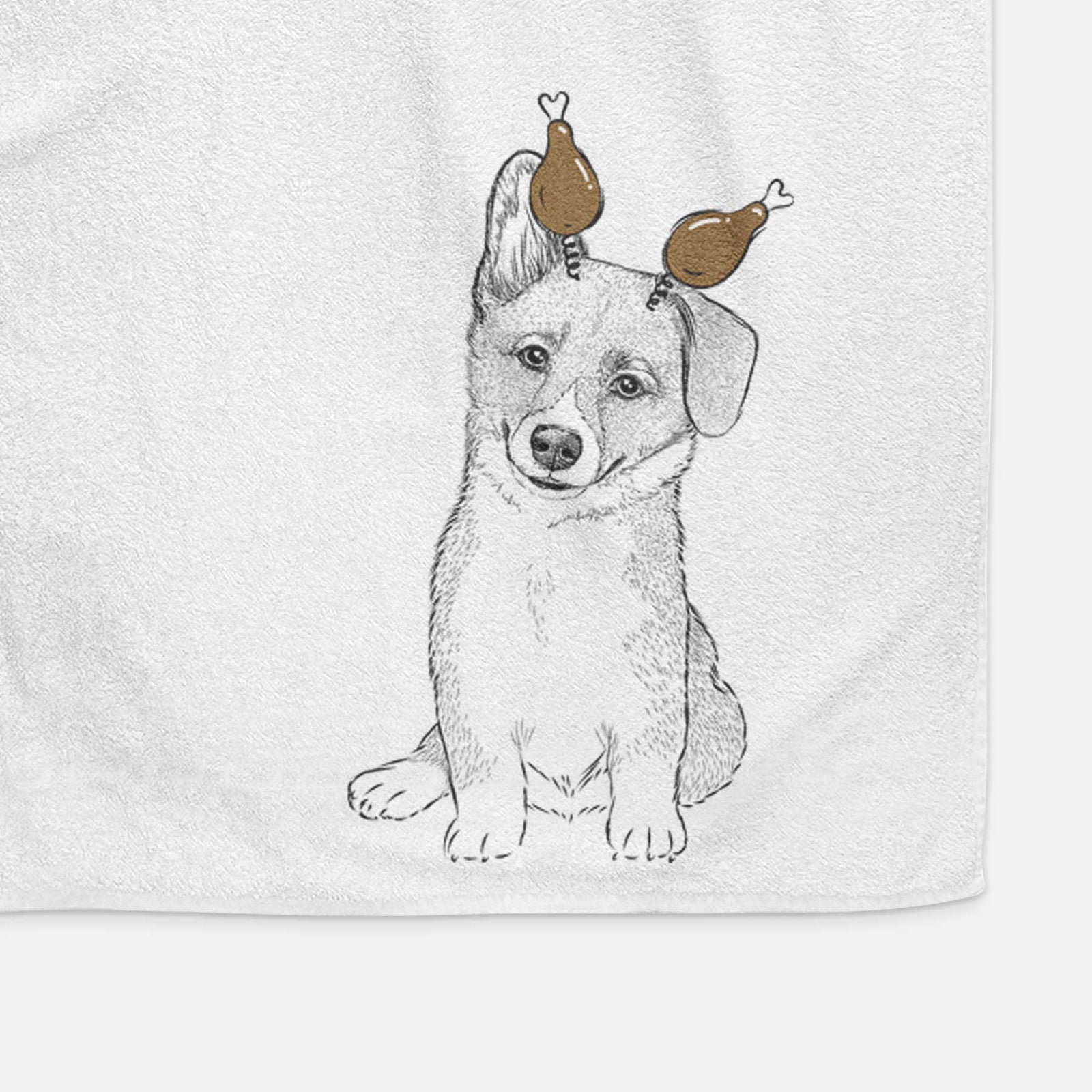 Toby the Corgi Puppy Decorative Hand Towel