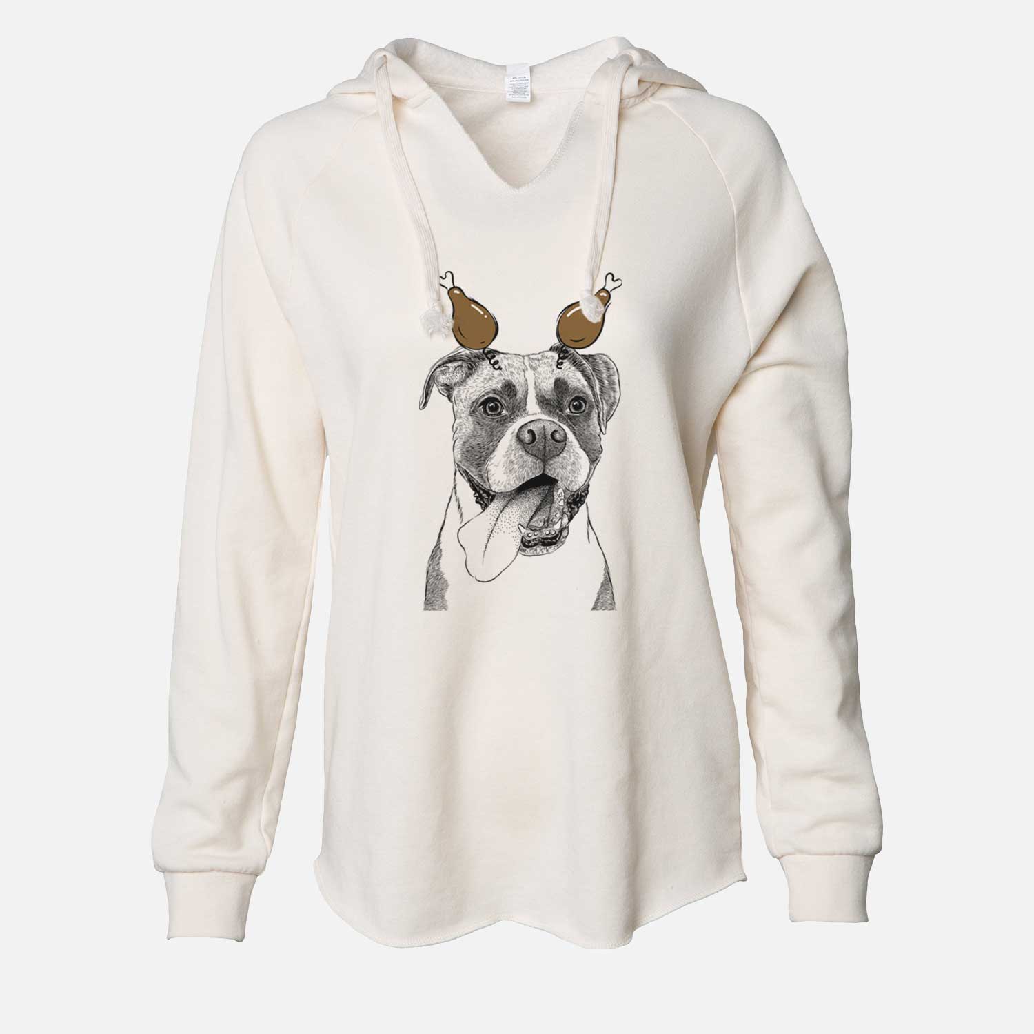 Thanksgiving Tuckeroo the Boxer - Cali Wave Hooded Sweatshirt