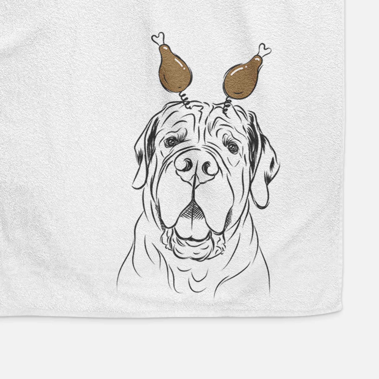 Tufton the English Mastiff Decorative Hand Towel
