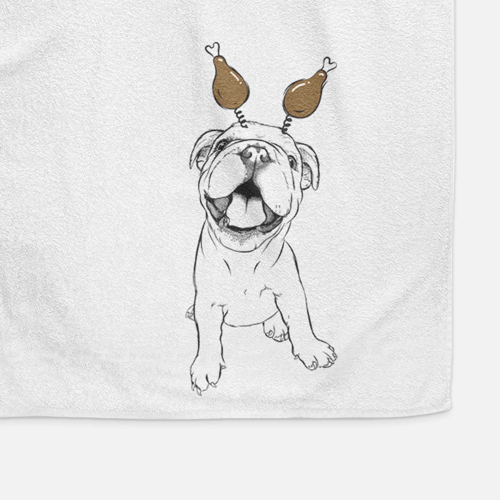 Tyke the English Bulldog Decorative Hand Towel