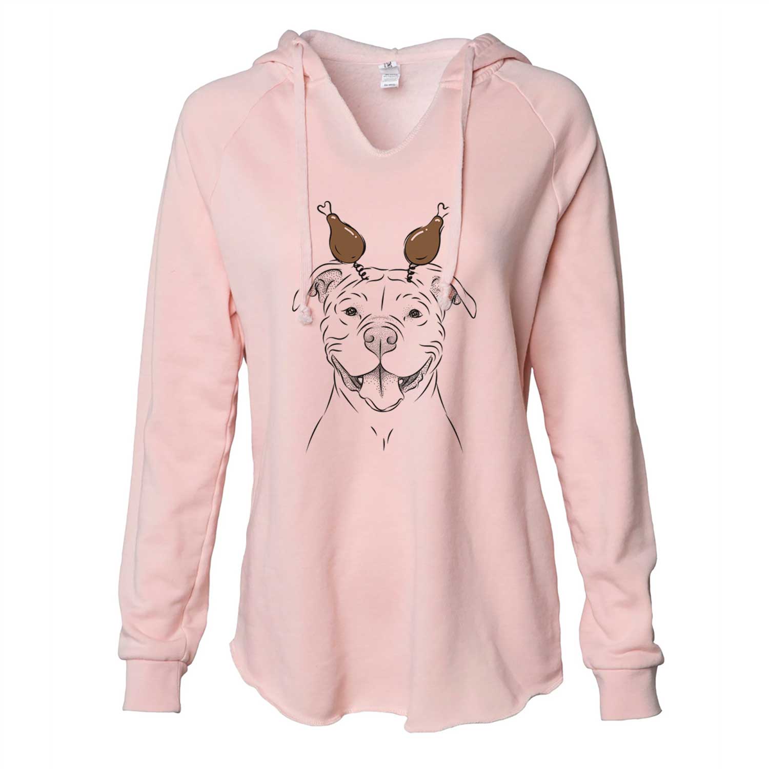 Thanksgiving Tyson the American Bulldog - Cali Wave Hooded Sweatshirt
