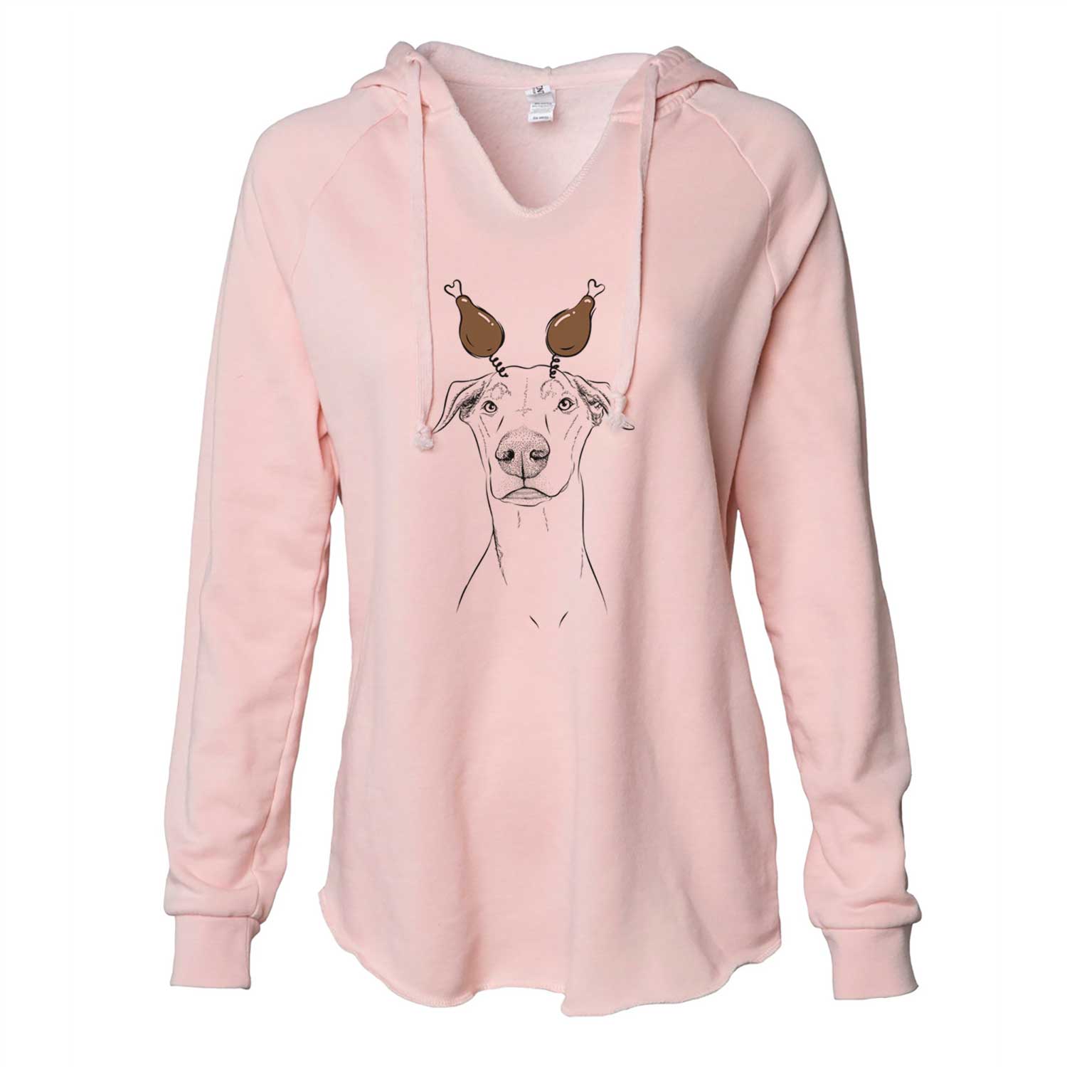 Thanksgiving Walter the White Doberman Rescue - Cali Wave Hooded Sweatshirt