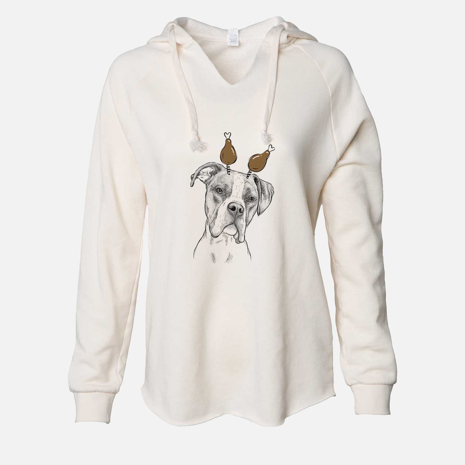 Thanksgiving Winston the Boxer - Cali Wave Hooded Sweatshirt