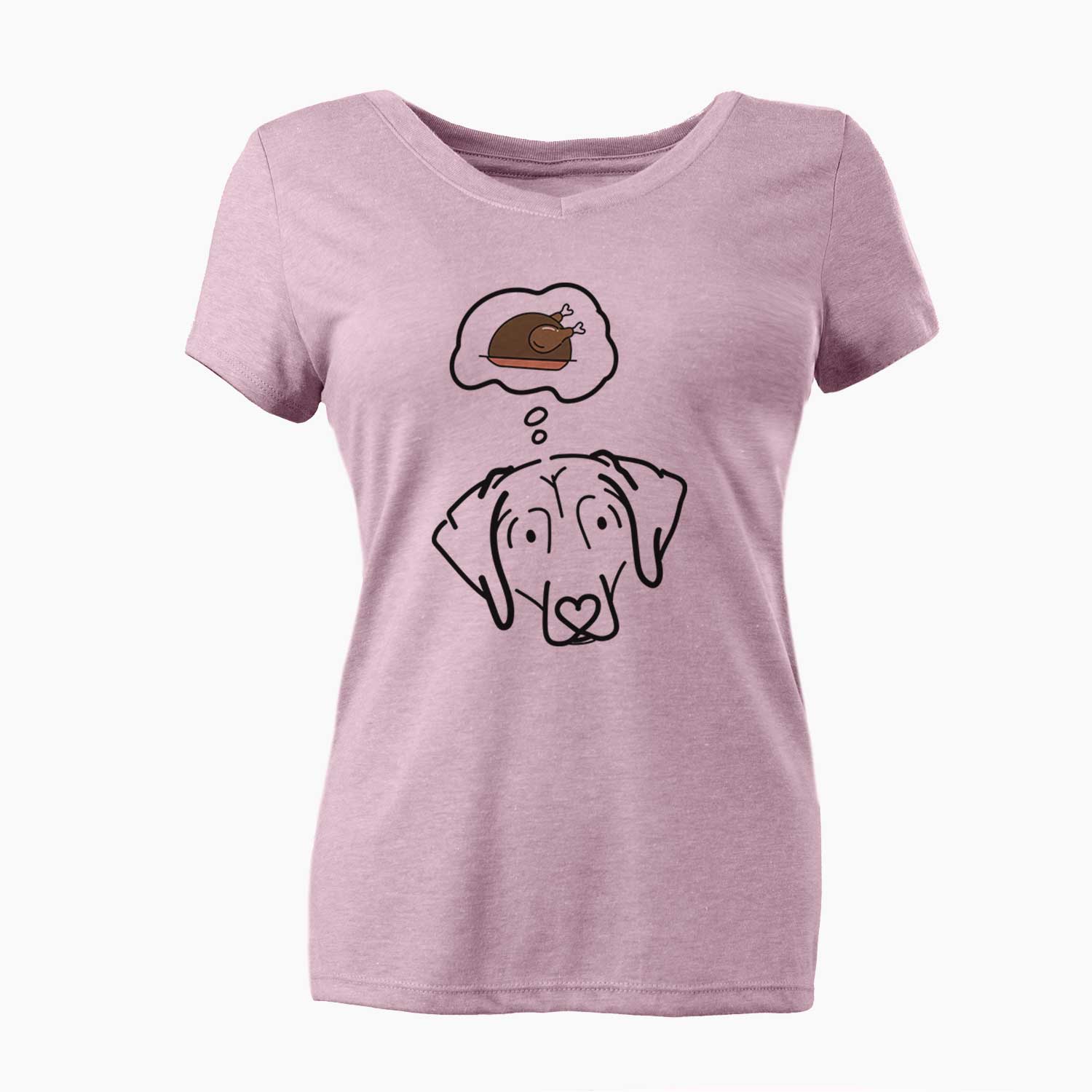 Turkey Thoughts Beagle - Aly - Women's V-neck Shirt
