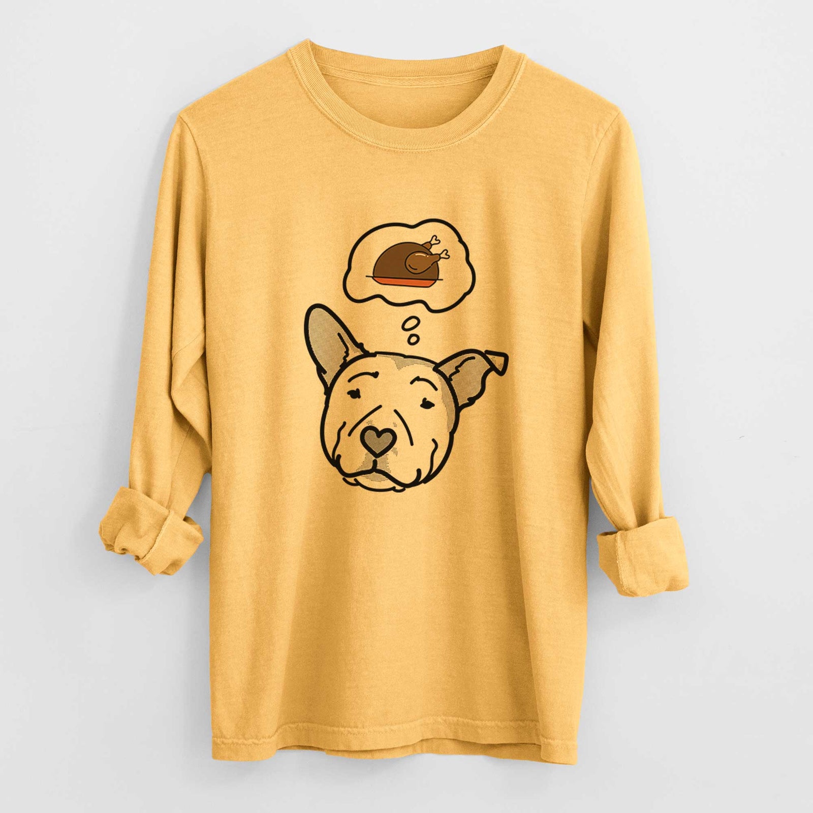Turkey Thoughts Pitbull - Archer - Heavyweight 100% Cotton Long Sleeve