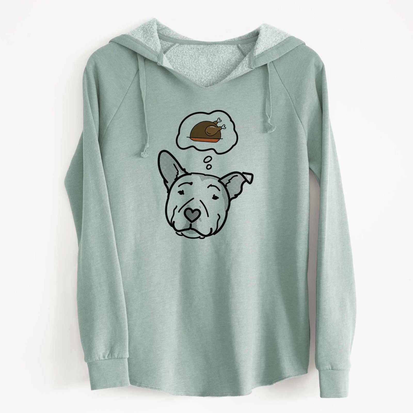 Turkey Thoughts Pitbull - Archer - Cali Wave Hooded Sweatshirt