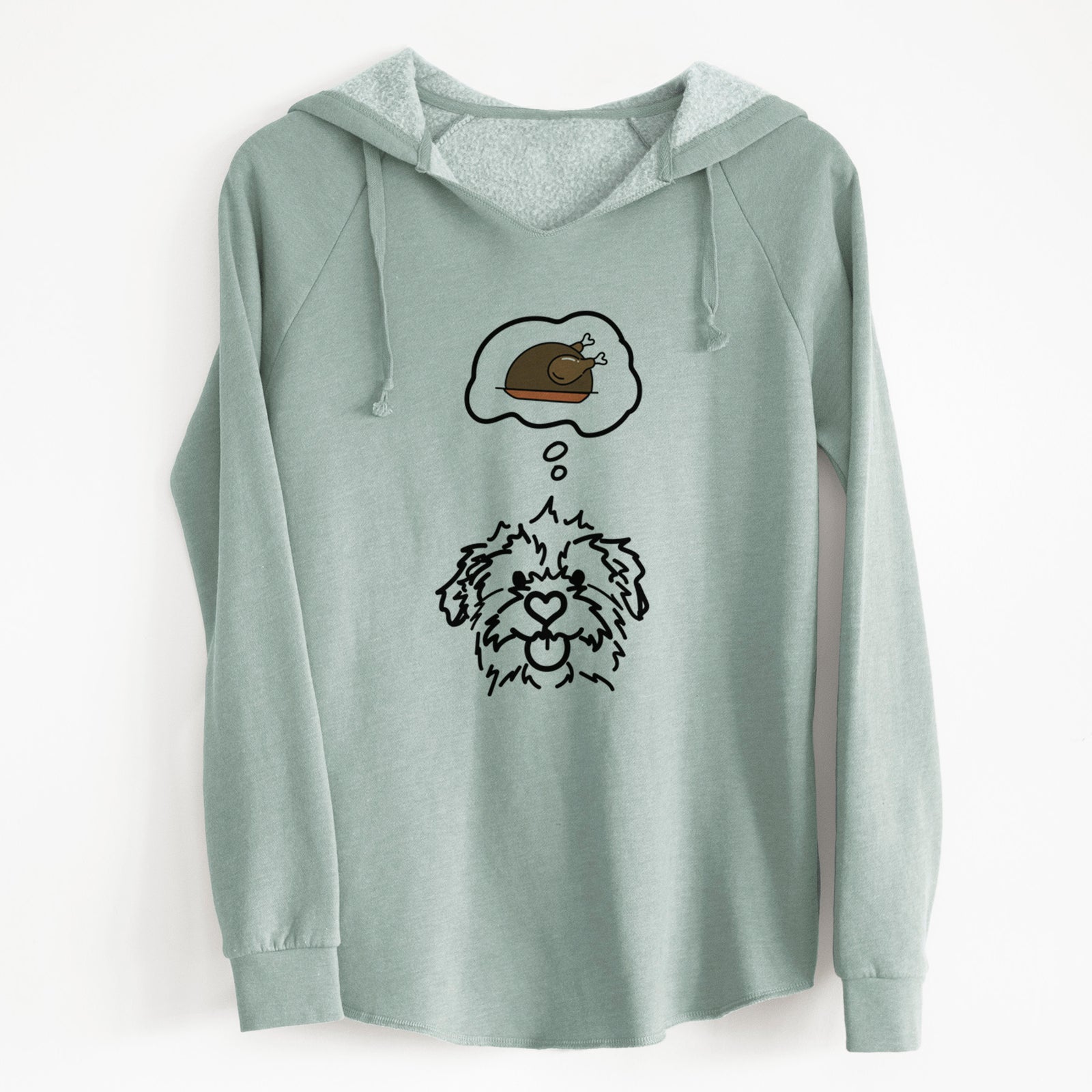 Turkey Thoughts Mixed Breed - Bea - Cali Wave Hooded Sweatshirt