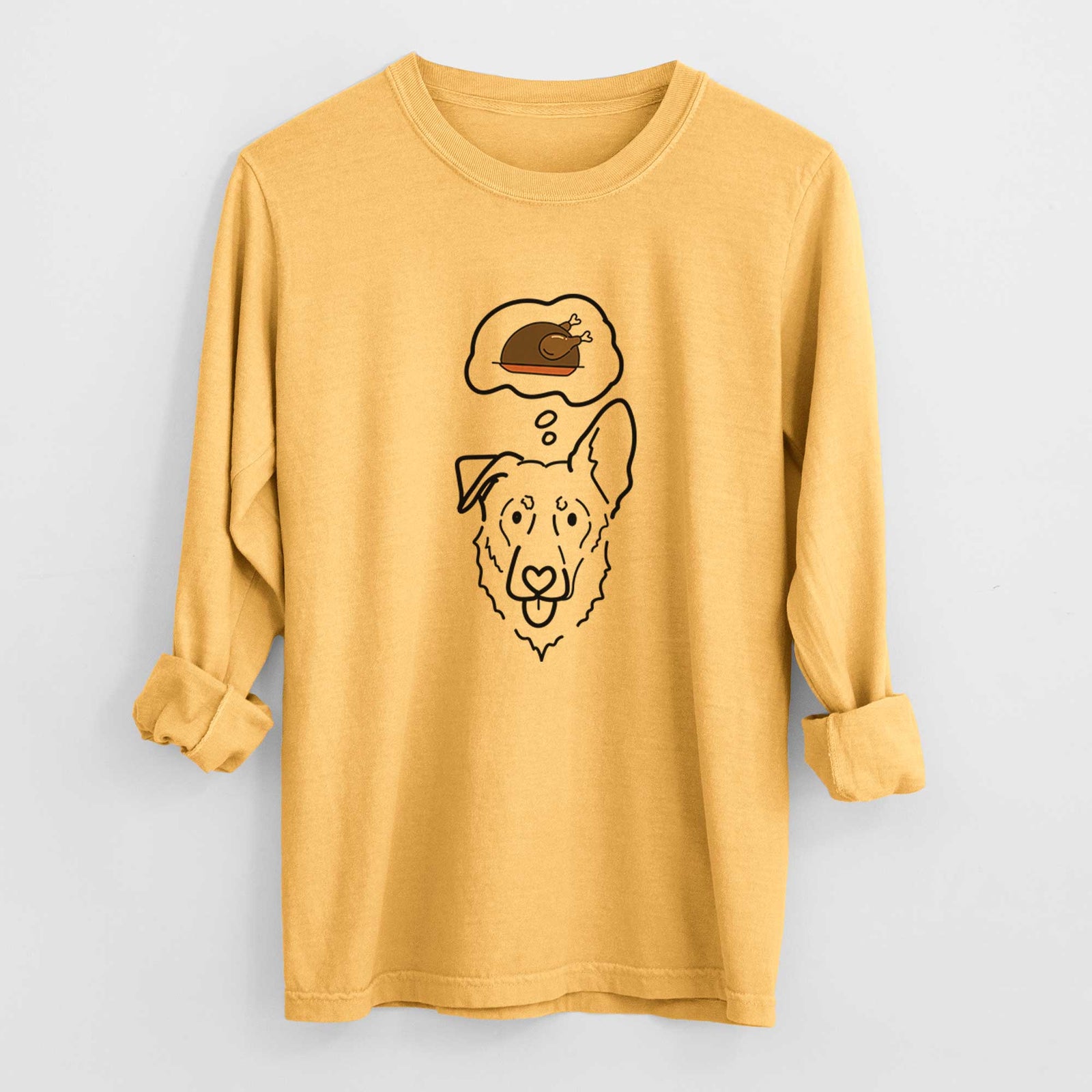 Turkey Thoughs Shepherd Mix - Bodhi - Heavyweight 100% Cotton Long Sleeve
